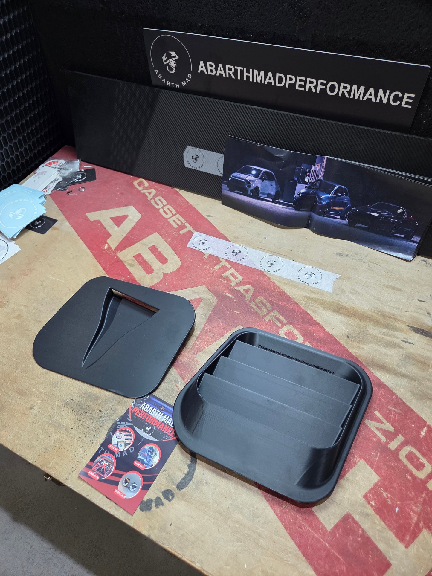 Abarth 500 All Model 3D Air Vents Set (2) Assetto Corse Hood Inserts Capó Salidas Aire