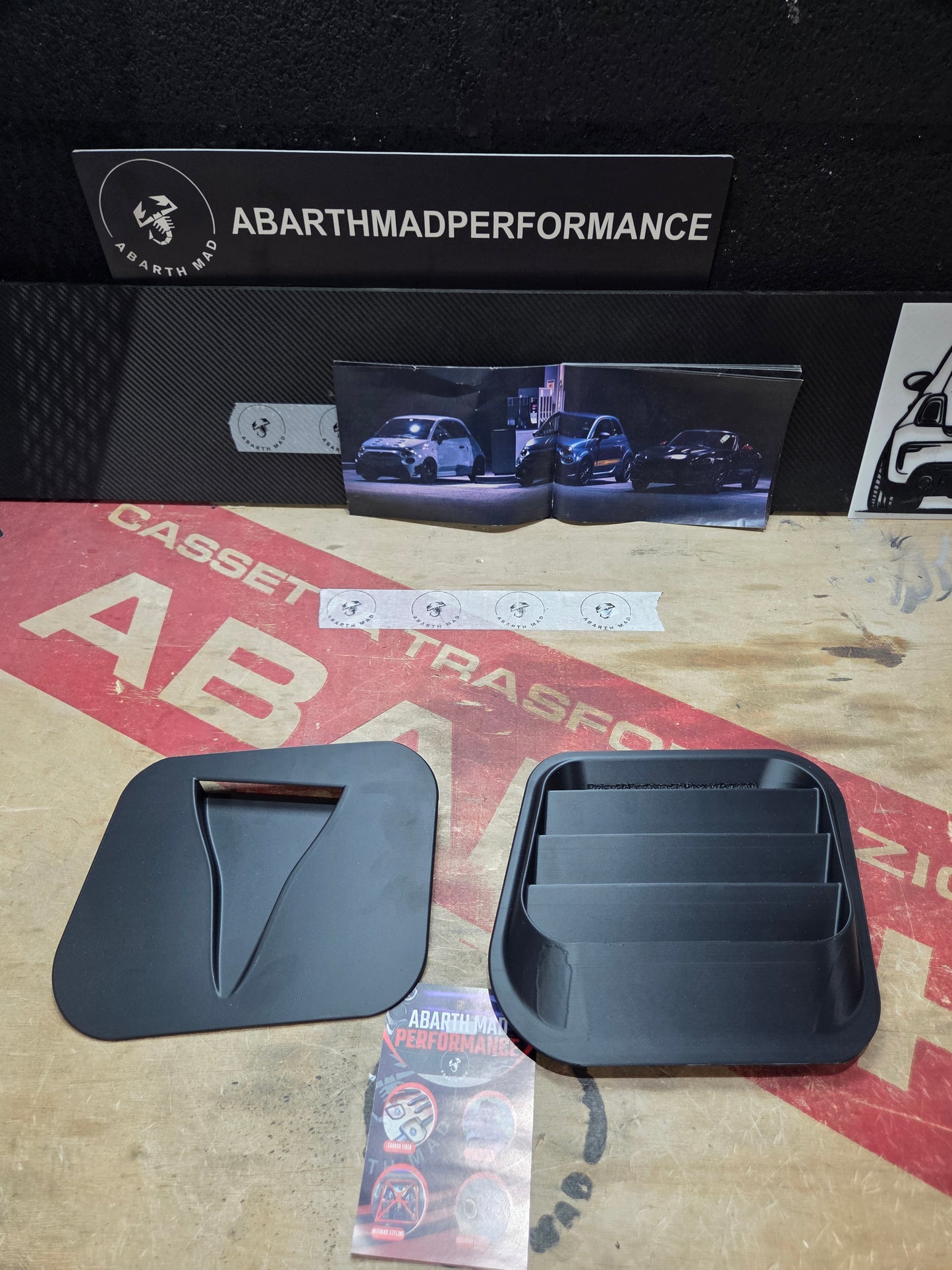 Abarth 500 All Model 3D Air Vents Set (2) Assetto Corse Hood Inserts Capó Salidas Aire