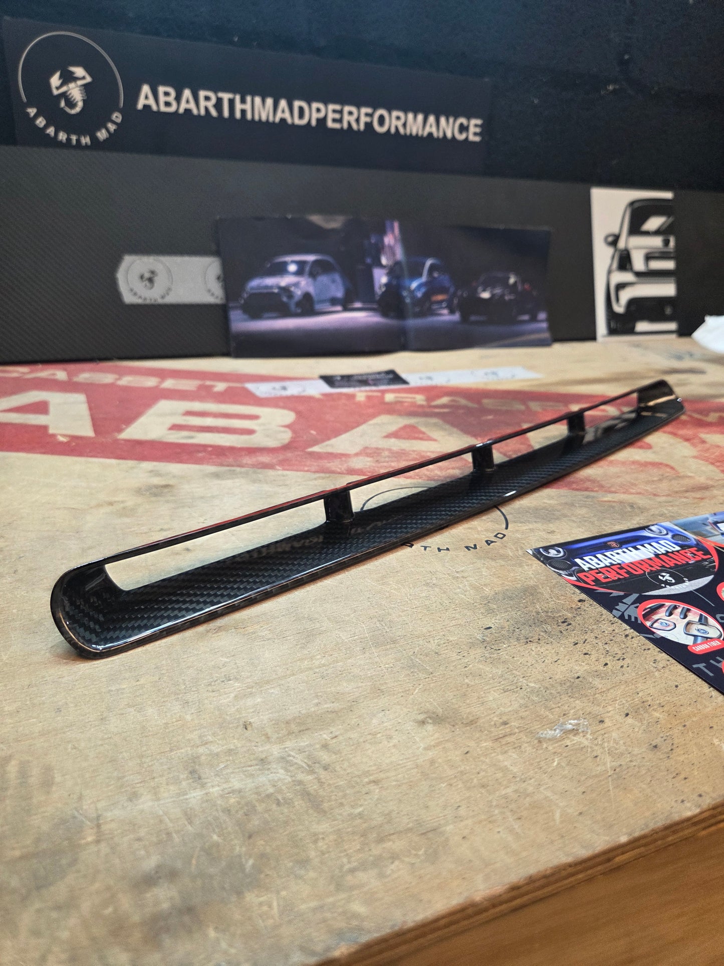 Abarth 500 All Model Front Carbon Fiber Vent Air Intake Bumper Grille Fibra de Carbono Rejilla Entrada Aire Frontal Paragolpes