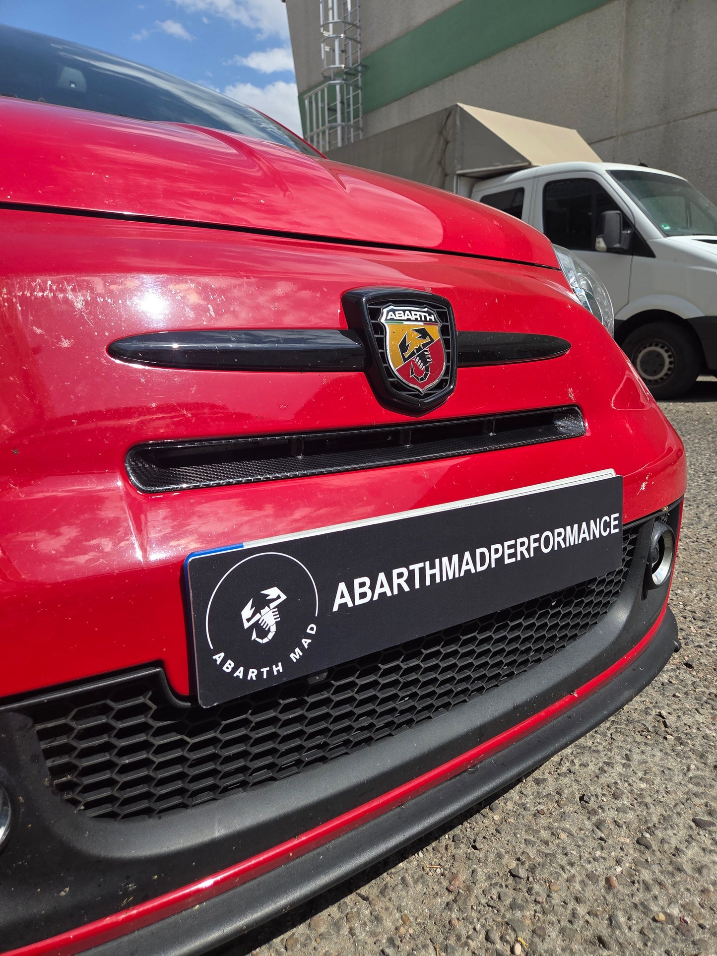 Abarth 500 All Model Front Carbon Fiber Vent Air Intake Bumper Grille Fibra de Carbono Rejilla Entrada Aire Frontal Paragolpes