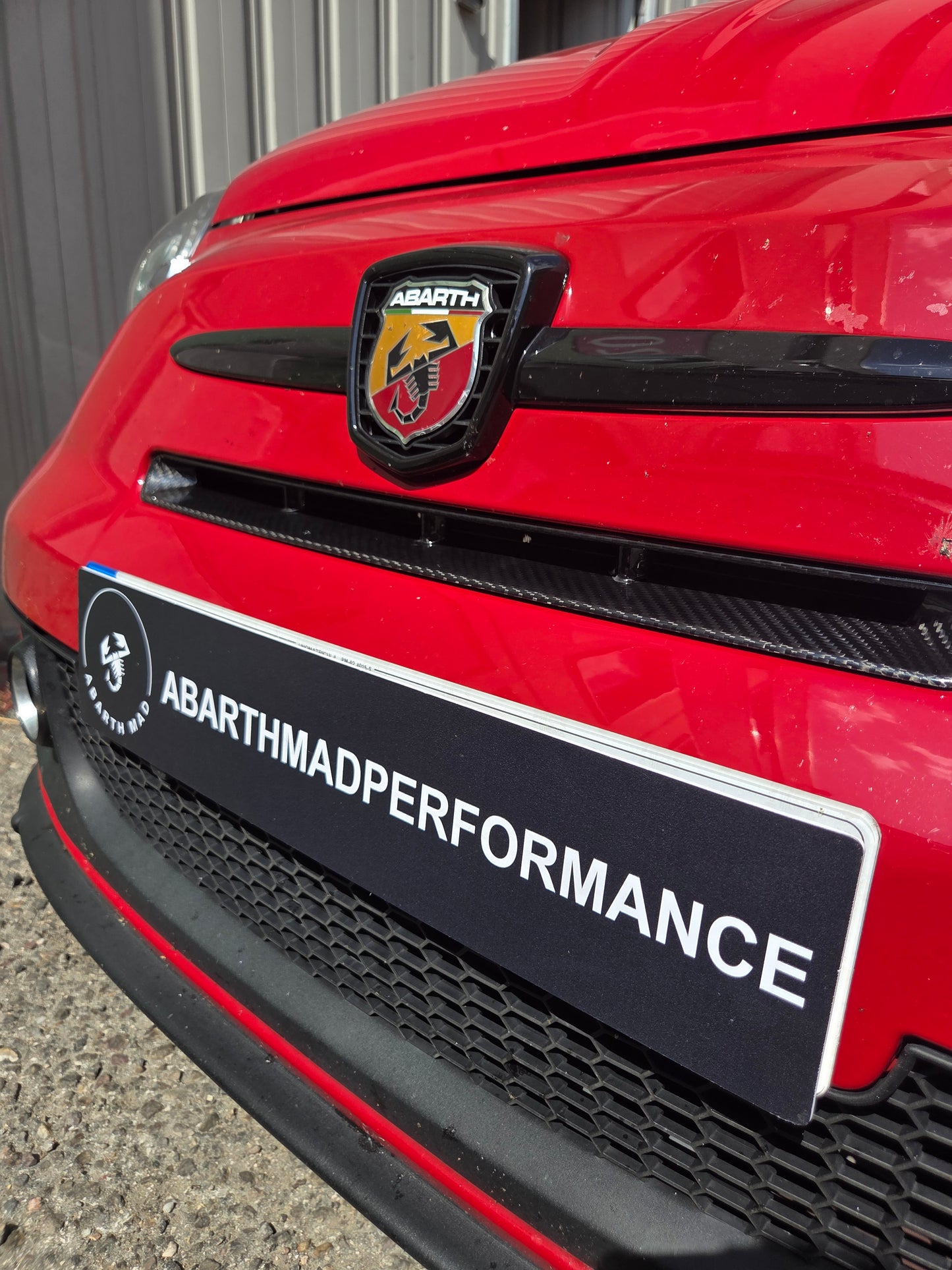 Abarth 500 All Model Front Carbon Fiber Vent Air Intake Bumper Grille Fibra de Carbono Rejilla Entrada Aire Frontal Paragolpes