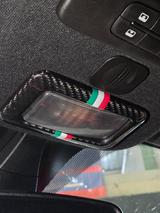 Abarth Fiat 500 Cover Fibra de Carbono Stripe Linea 🇮🇹 Luz Techo Dom Light Carbon Fiber