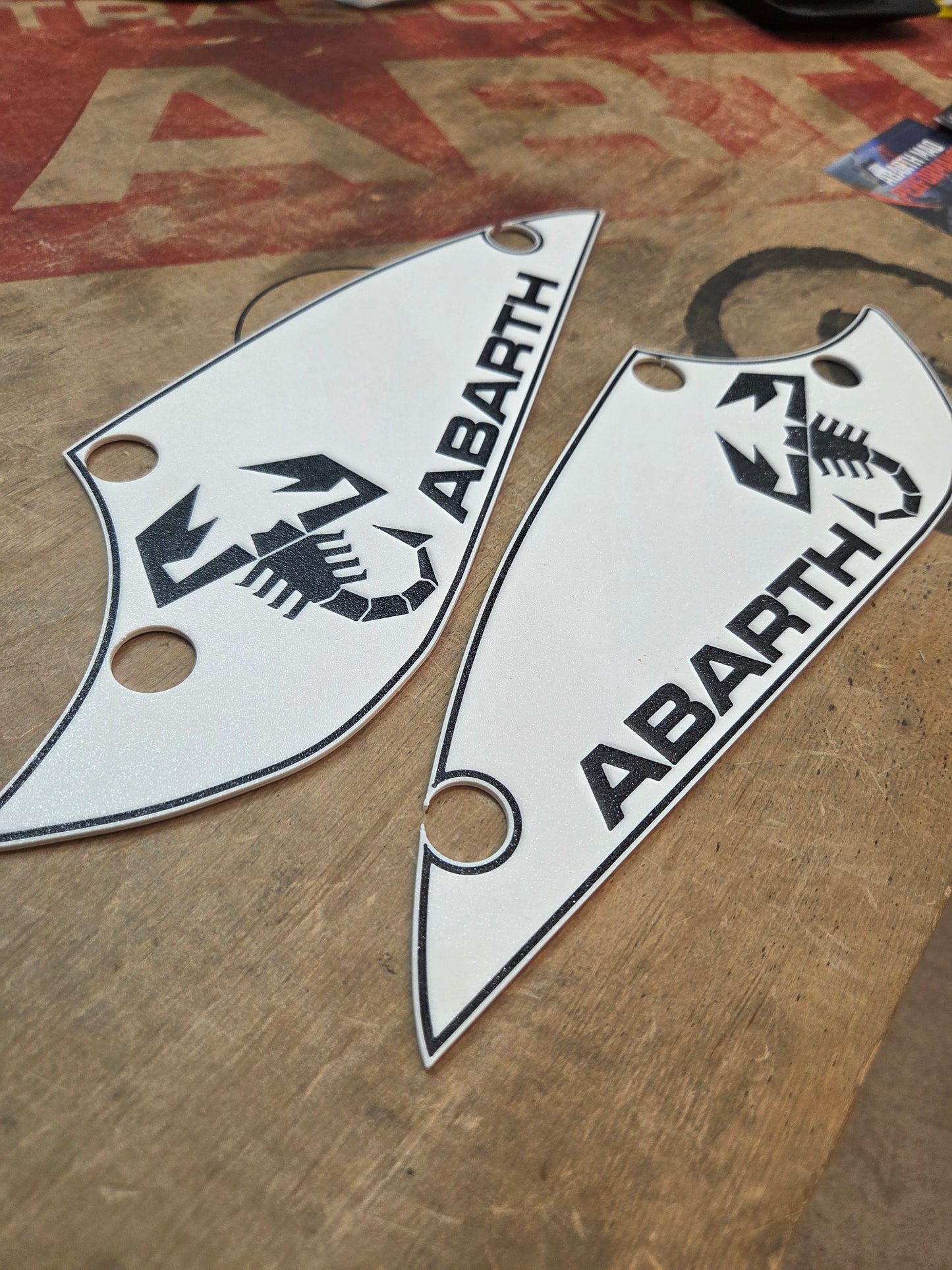 Abarth 500 All Model Sabelt Seats 3D Pair (2) Side Custom Inserts Asientos Cover