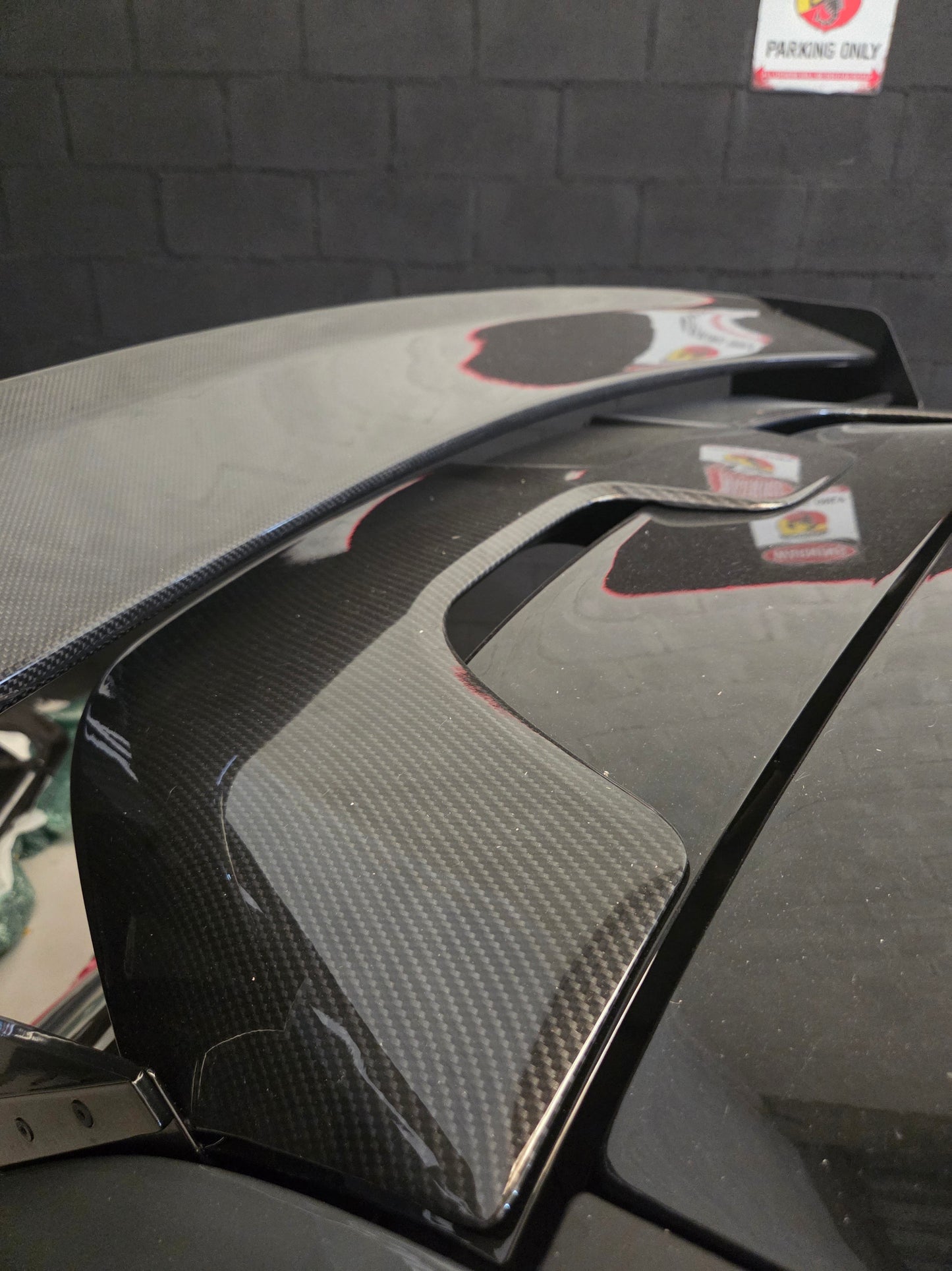 Abarth 500 Replica Biposto Fiber Cadamuro Spoiler Alerón Fibra Vidrio