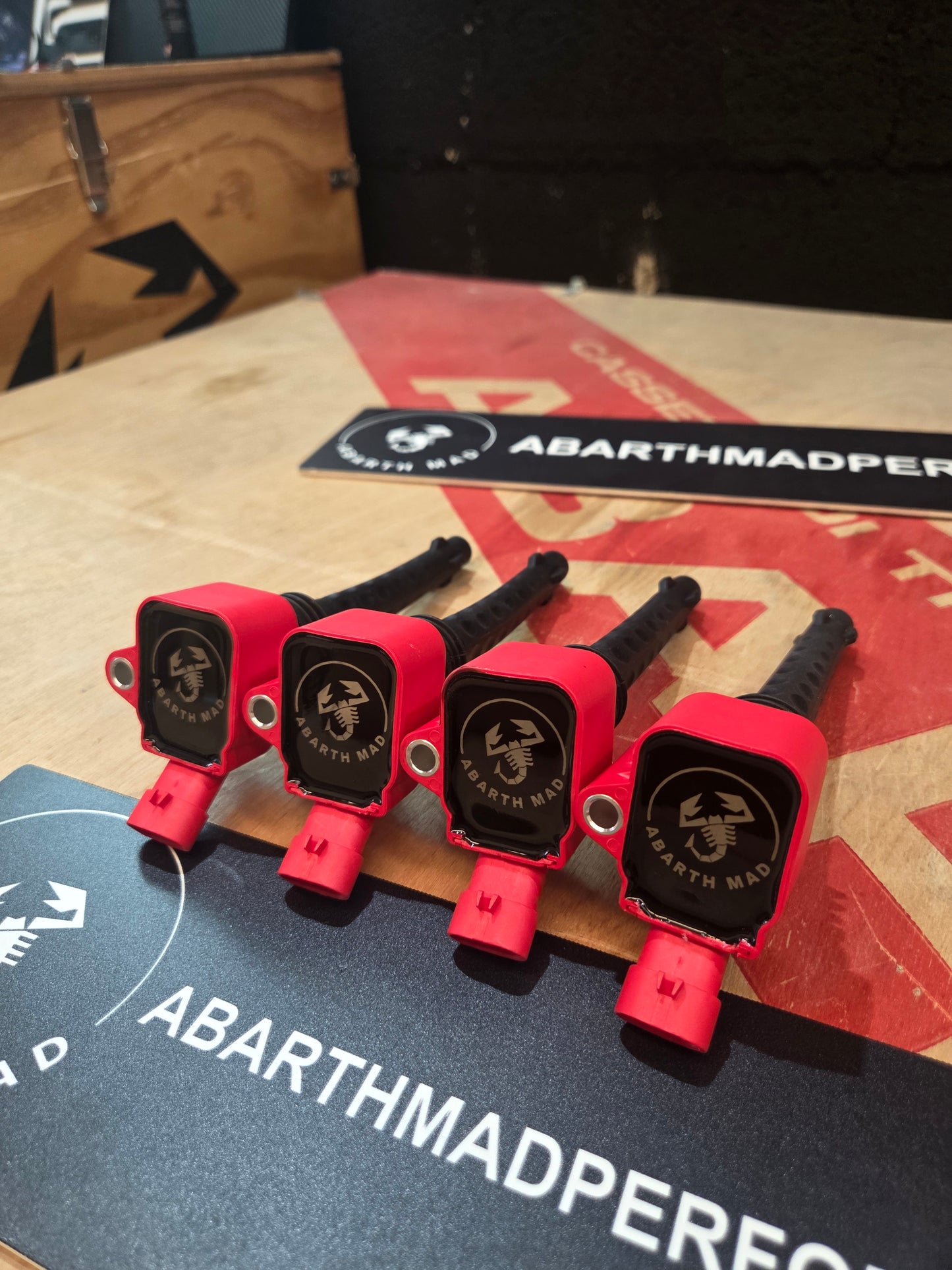Abarth 500, Punto, 124, Alfa Romeo Fiat Jeep Tjet Multiair Set 4 Bobinas Alto Voltaje ⚡ Performance Worms Racing