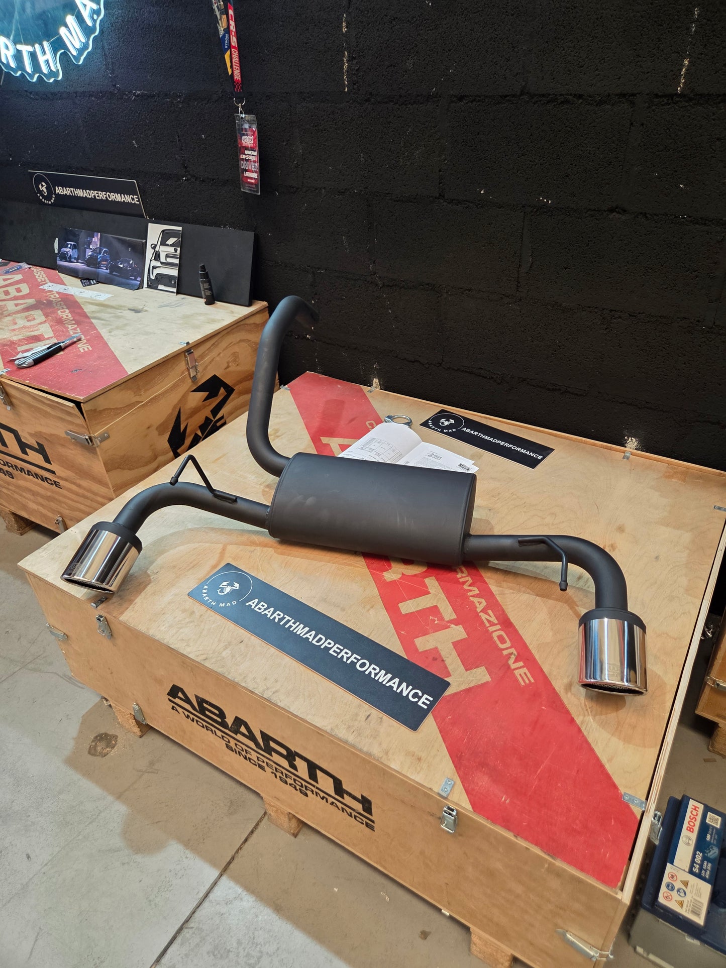 Abarth 500 All Model Legal Homologated Exhaust Ulter Escape Homologado CEE TUV 100mm Ends Colas