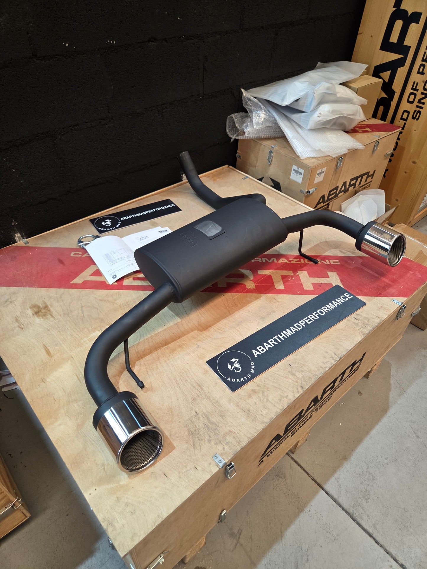 Abarth 500 All Model Legal Homologated Exhaust Ulter Escape Homologado CEE TUV 100mm Ends Colas