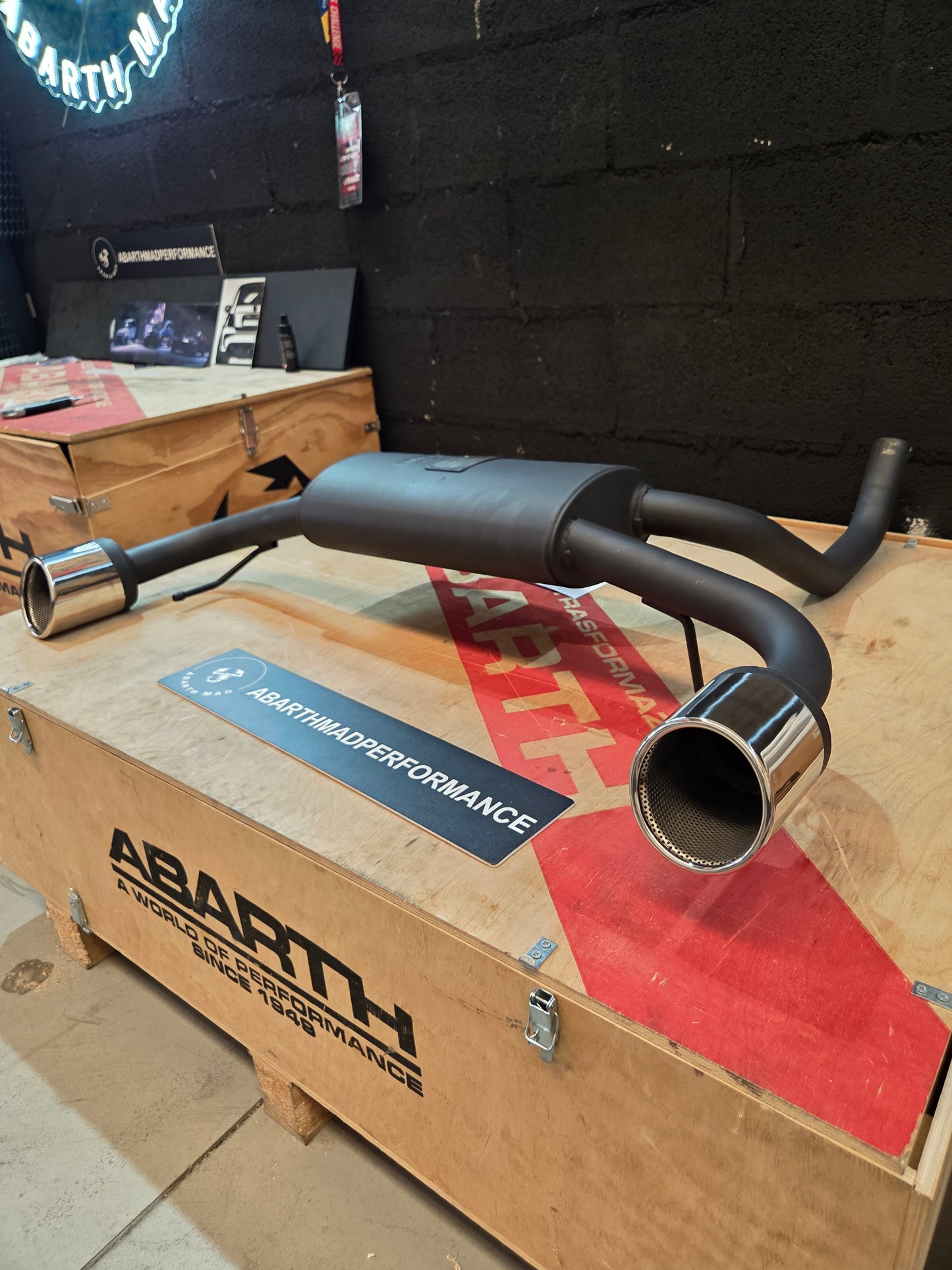 Abarth 500 All Model Legal Homologated Exhaust Ulter Escape Homologado CEE TUV 100mm Ends Colas