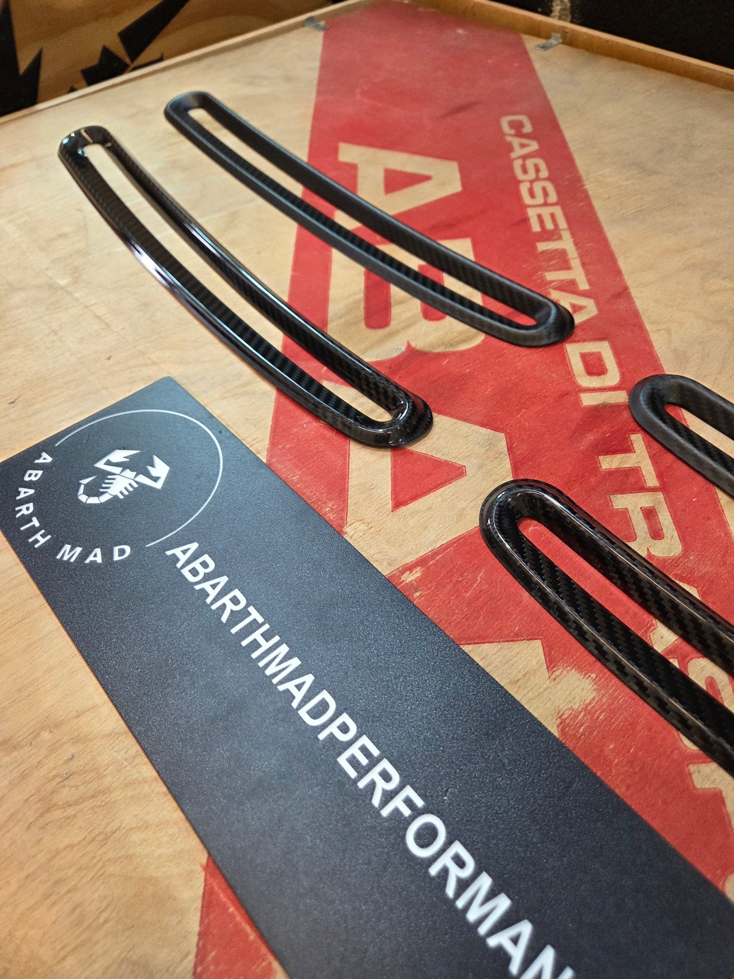 Abarth 500 All Model Carbon Fiber Windshield Defroster Air Top Vents Set (2) Cover Salpicadero Aireadores Superiores