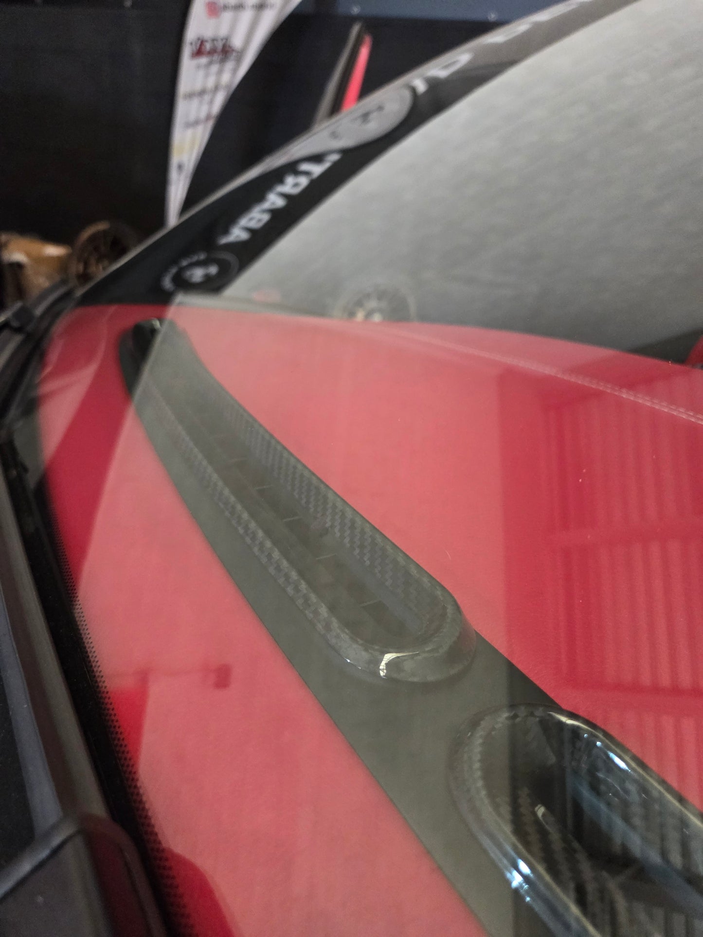 Abarth 500 All Model Carbon Fiber Windshield Defroster Air Top Vents Set (2) Cover Salpicadero Aireadores Superiores