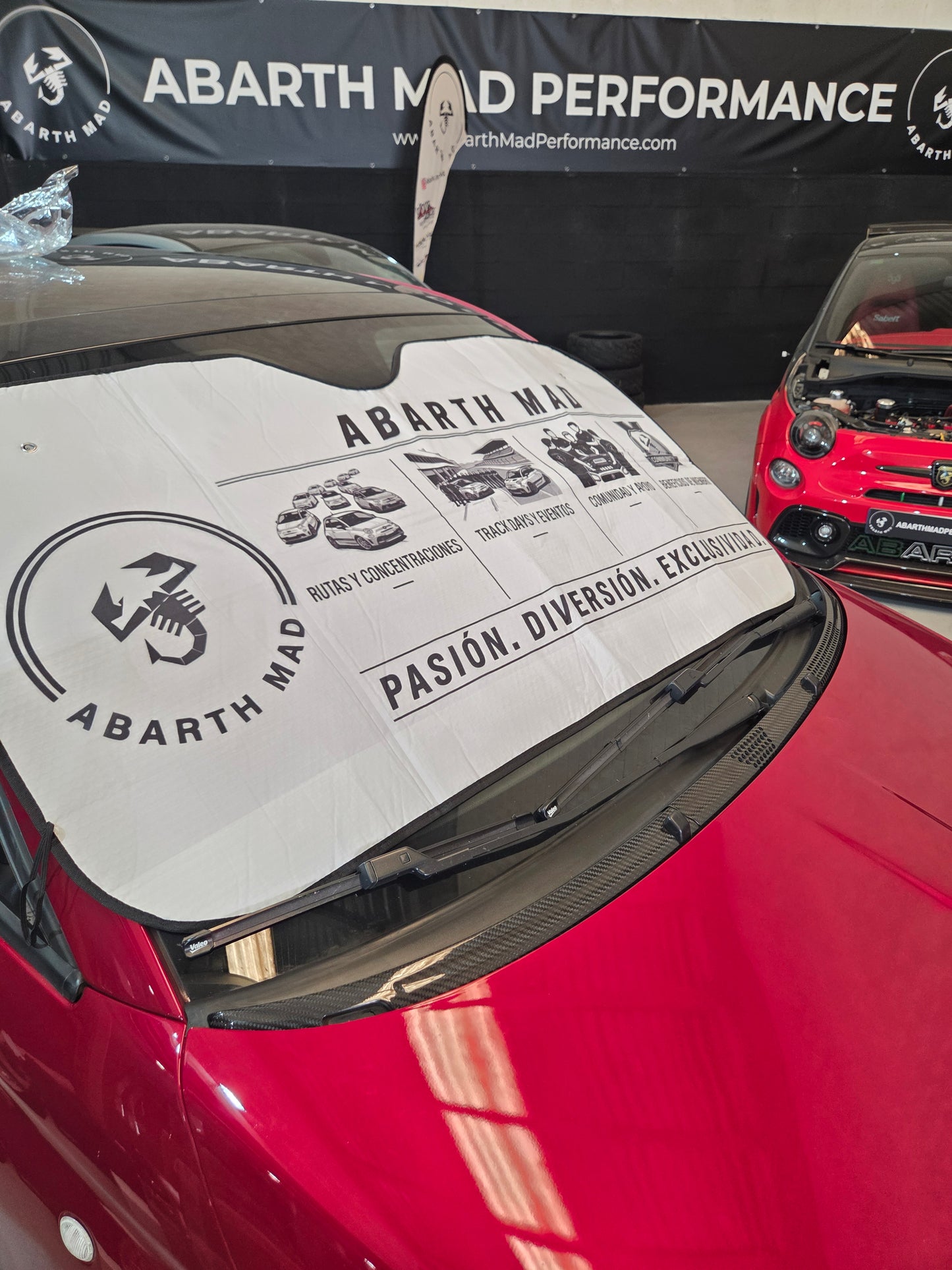 New!! Abarth 500 LHD Carbon Fiber 100% Real Cover Windshield Vierteaguas Cubierta Fibra de Carbono