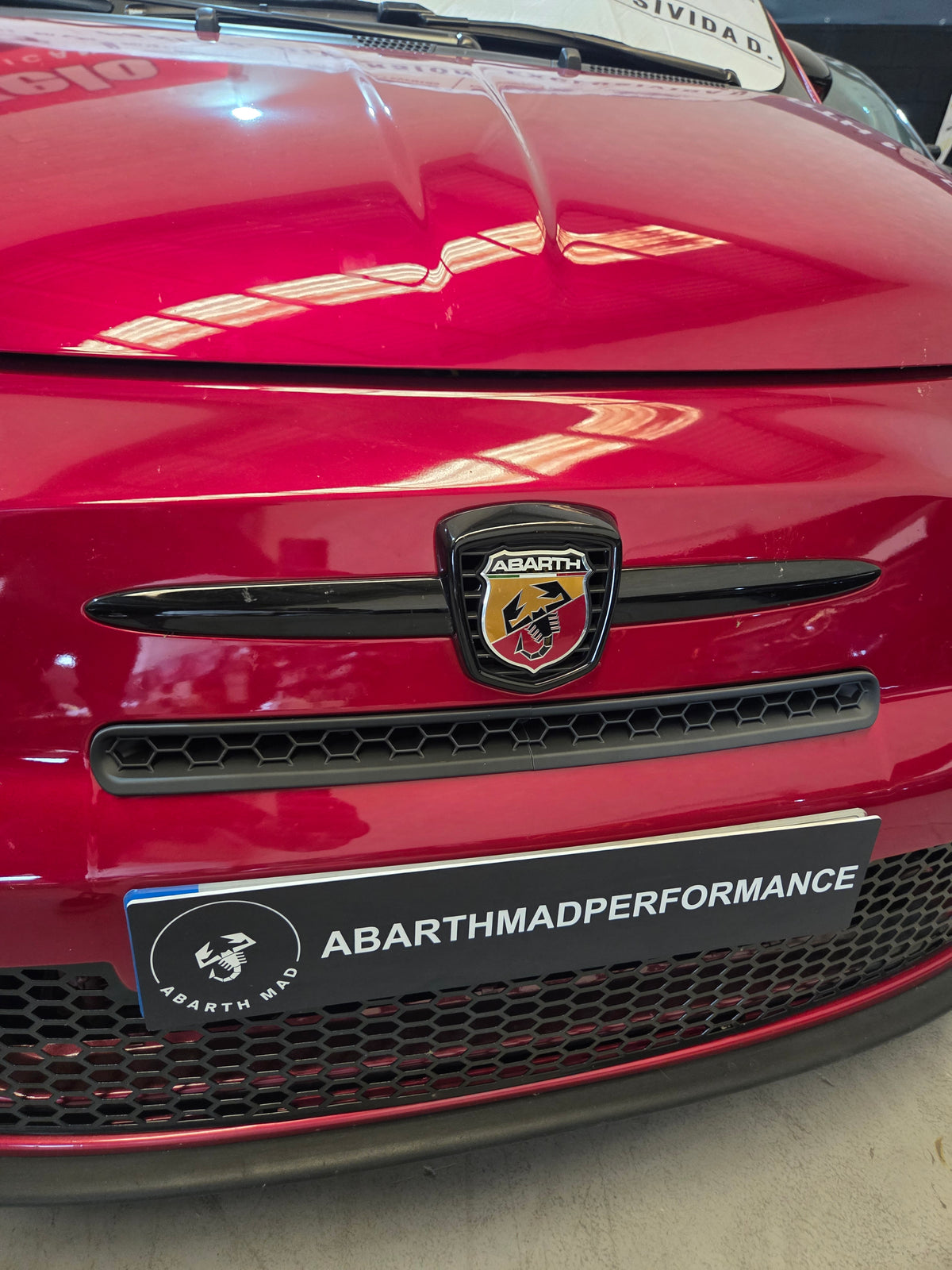 Abarth 500 All Model ABS or 3D Front Bumper Air Vent Intake Honeycomb Grille Panel Abeja Frontal Entrada Aire Paragolpes Rejilla