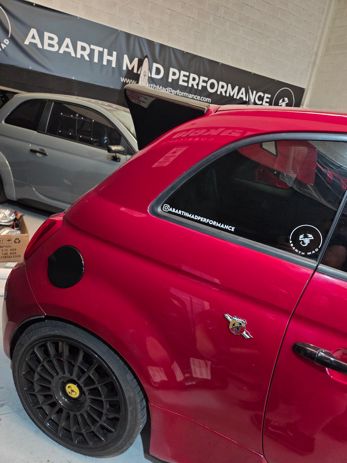 Abarth 500 All Model Black Gloss Fuel Gas Cover Tapa Depósito Gasolina Negro Brillo