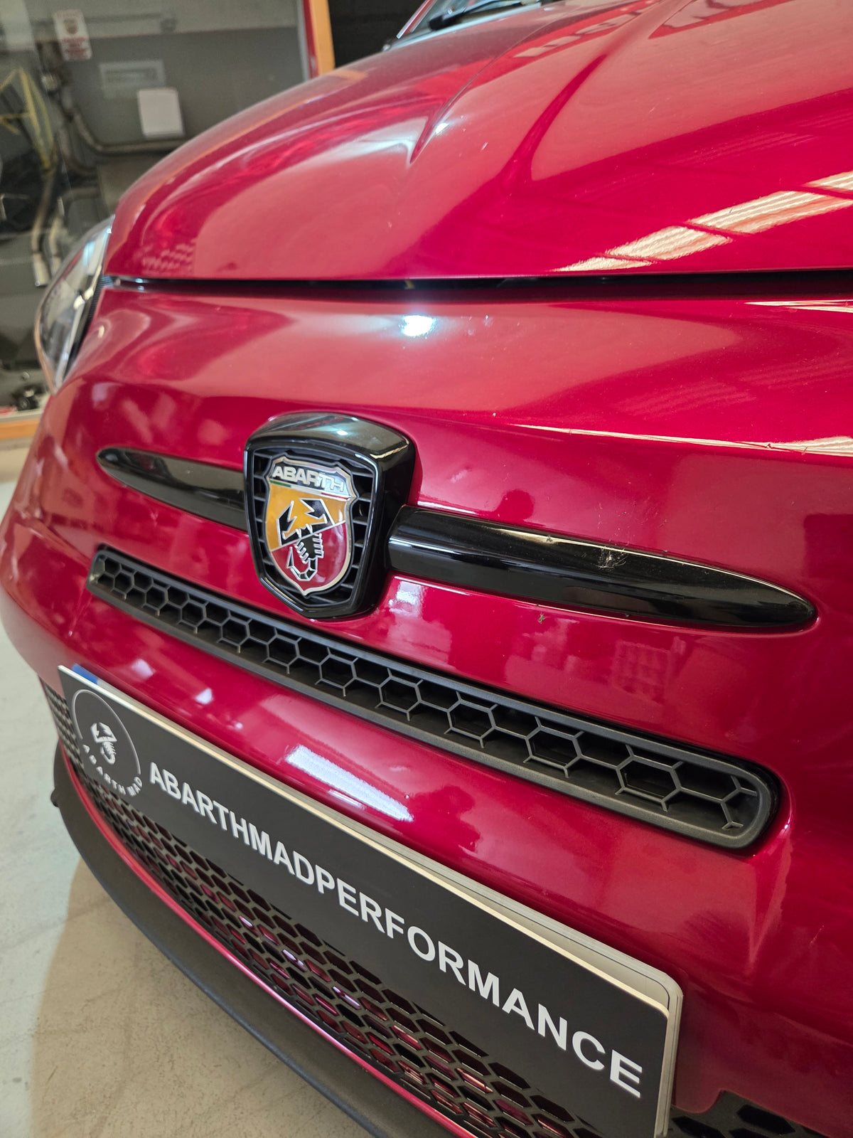 Abarth 500 All Model ABS or 3D Front Bumper Air Vent Intake Honeycomb Grille Panel Abeja Frontal Entrada Aire Paragolpes Rejilla