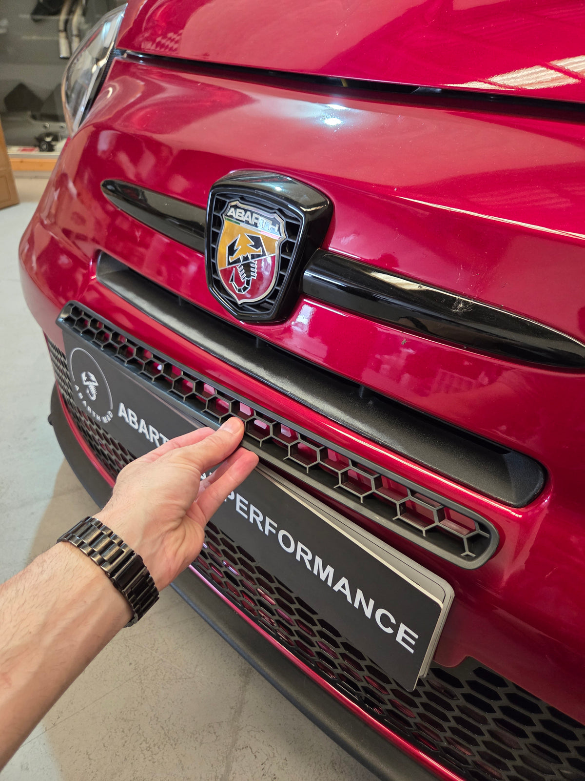 Abarth 500 All Model ABS or 3D Front Bumper Air Vent Intake Honeycomb Grille Panel Abeja Frontal Entrada Aire Paragolpes Rejilla