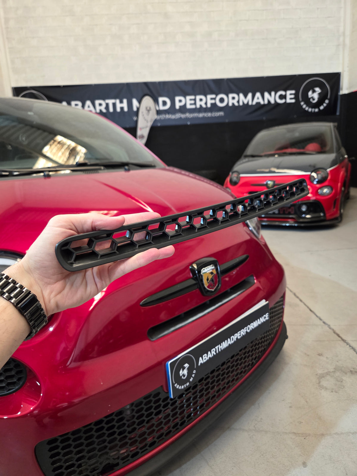 Abarth 500 All Model ABS or 3D Front Bumper Air Vent Intake Honeycomb Grille Panel Abeja Frontal Entrada Aire Paragolpes Rejilla