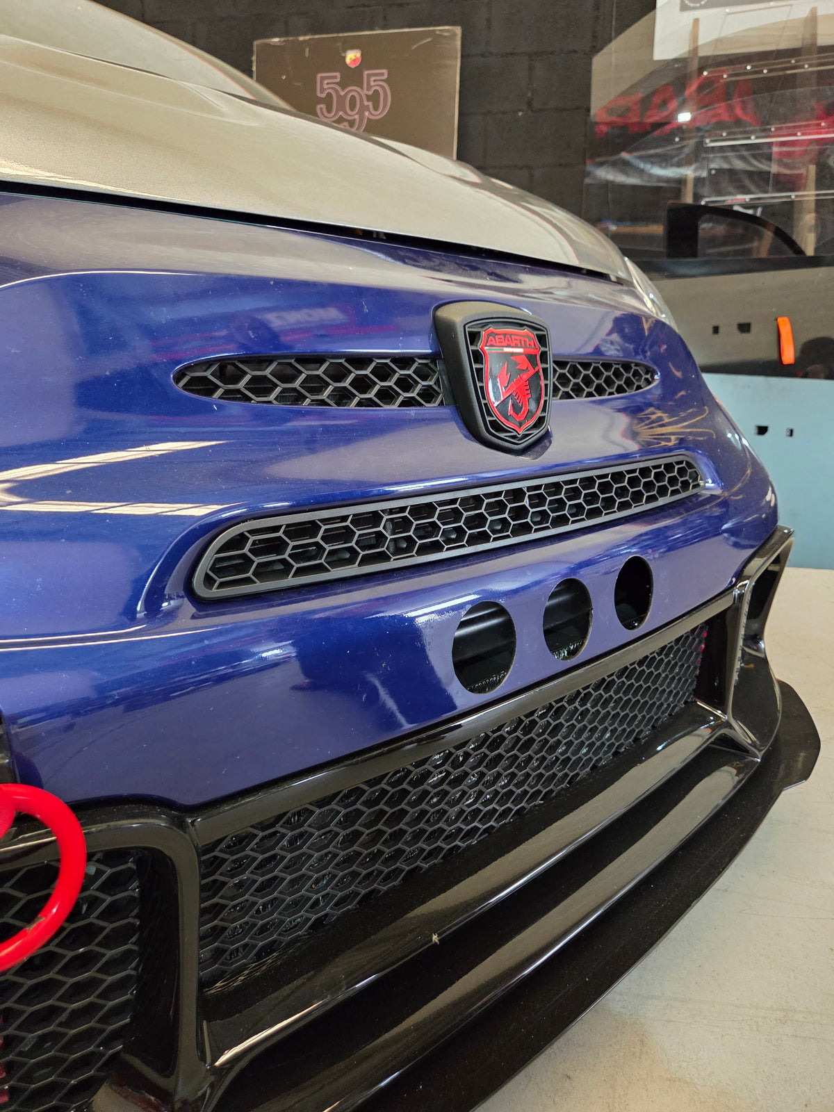 Abarth 500 All Model ABS or 3D Front Bumper Air Vent Intake Honeycomb Grille Panel Abeja Frontal Entrada Aire Paragolpes Rejilla