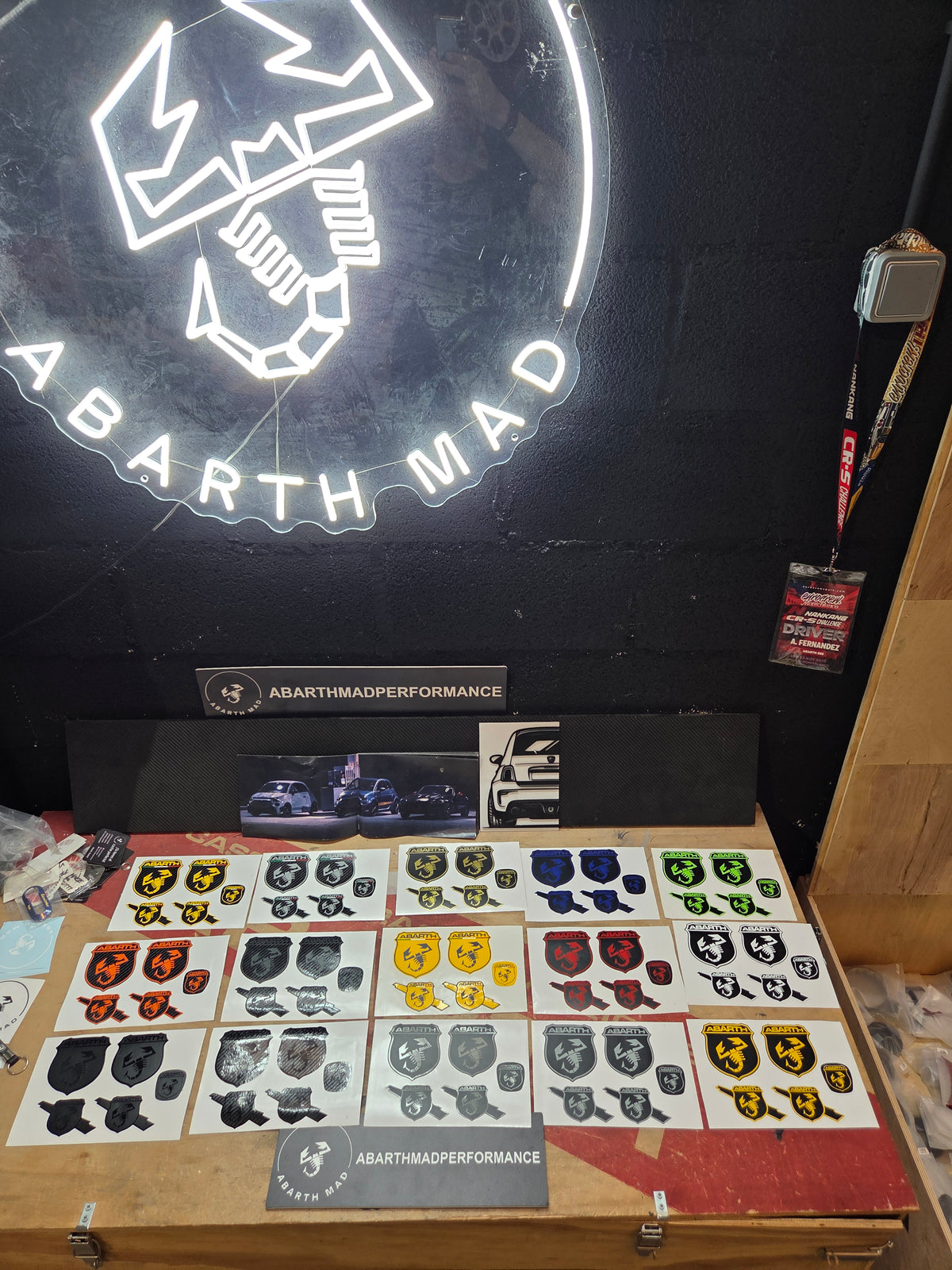 Abarth 500 All Model Set Vinyl Stickers Kit Logos Vinyl Emblems (5 vinyls)