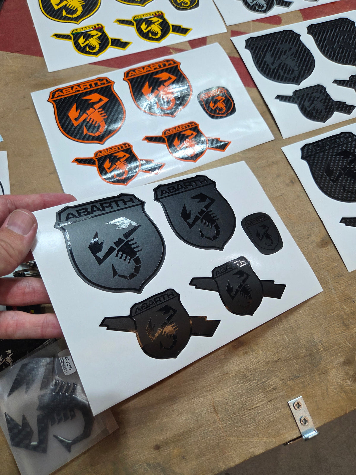 Abarth 500 All Model Set Vinyl Stickers Kit Logos Vinyl Emblems (5 vinyls)