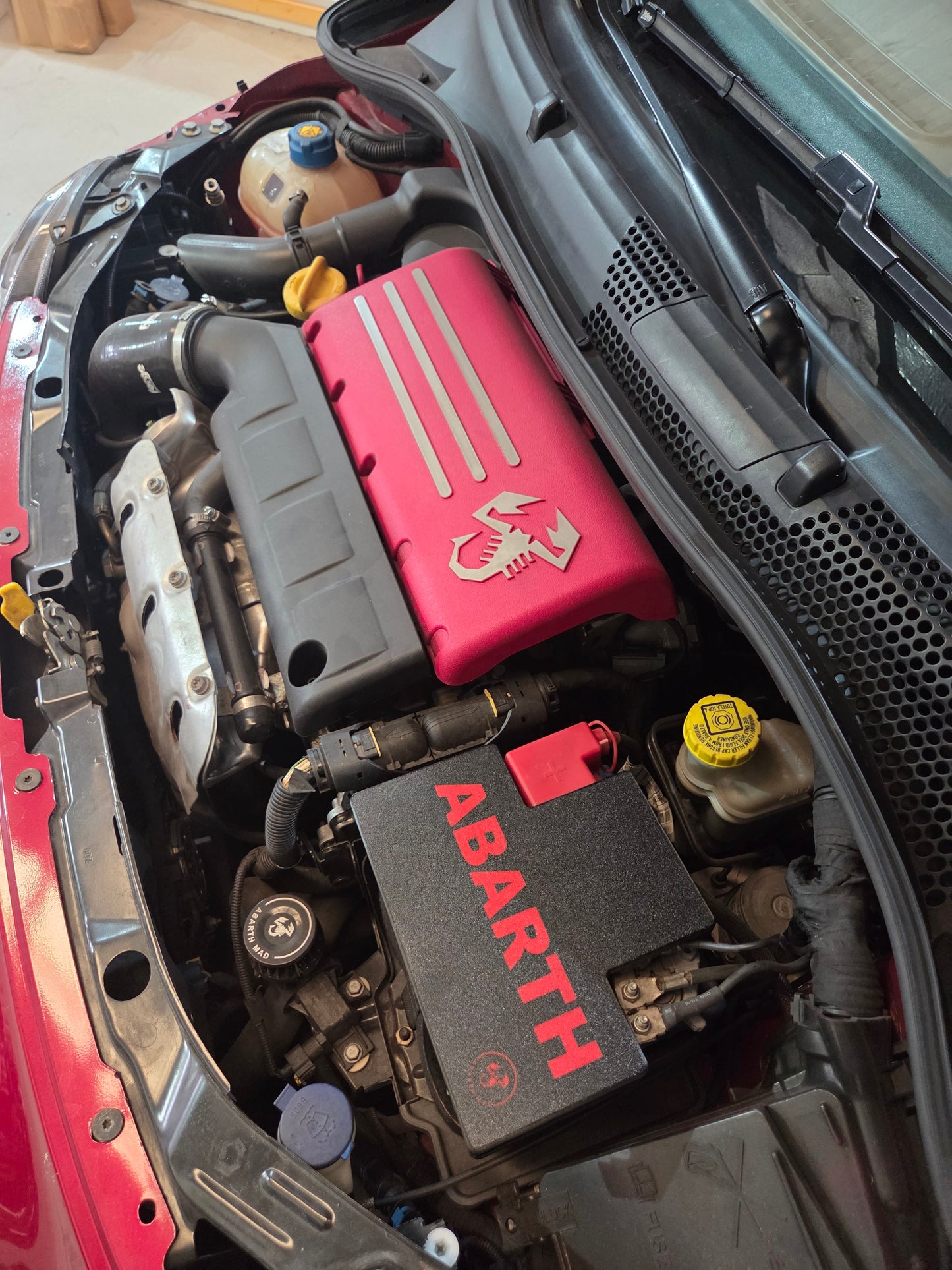Abarth Fiat 500 3D Battery Cover Batería 1 Piece Custom