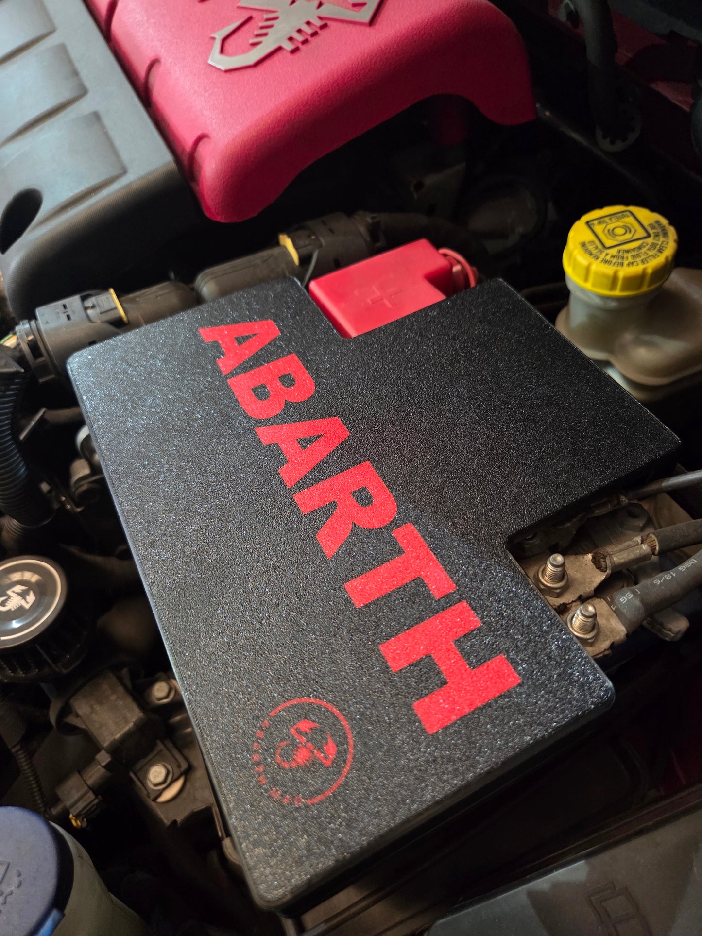 Abarth Fiat 500 3D Battery Cover Batería 1 Piece Custom