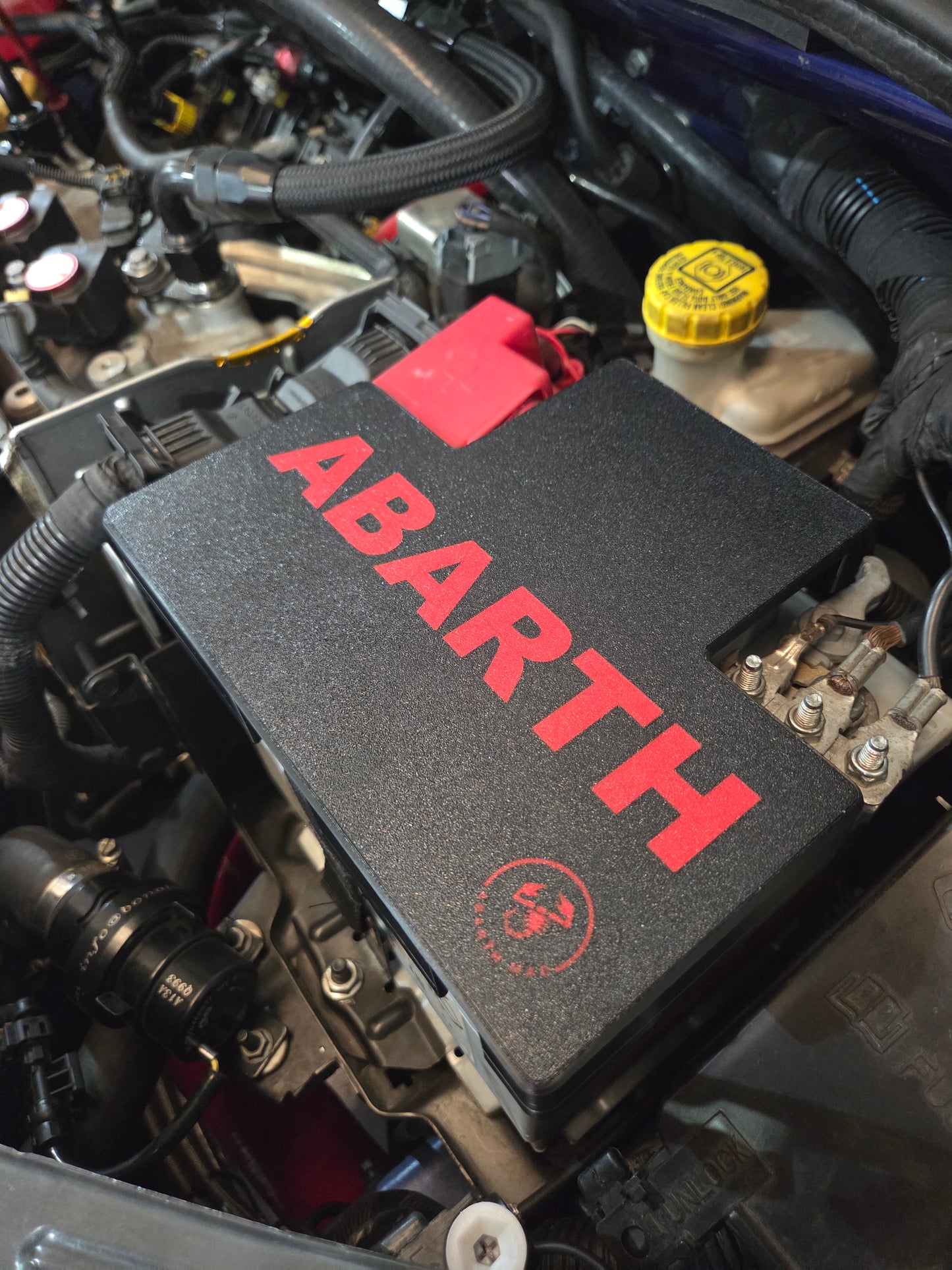 Abarth Fiat 500 3D Battery Cover Batería 1 Piece Custom