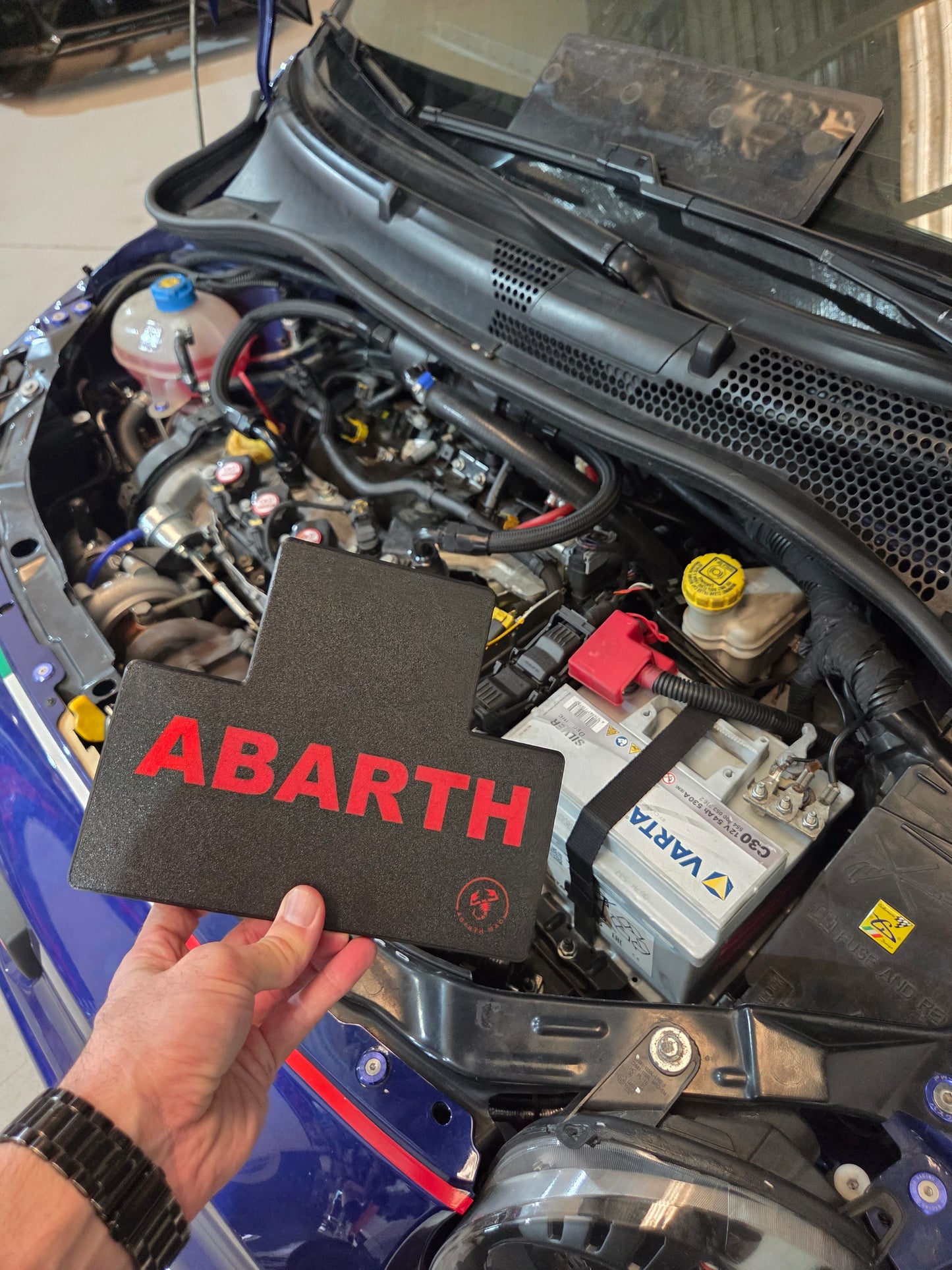 Abarth Fiat 500 3D Battery Cover Batería 1 Piece Custom