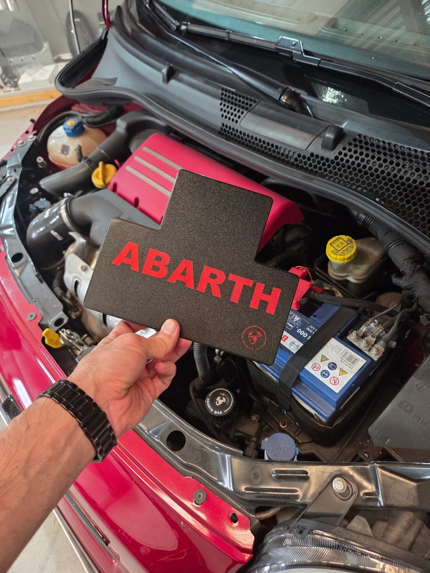 Abarth Fiat 500 3D Battery Cover Batería 1 Piece Custom