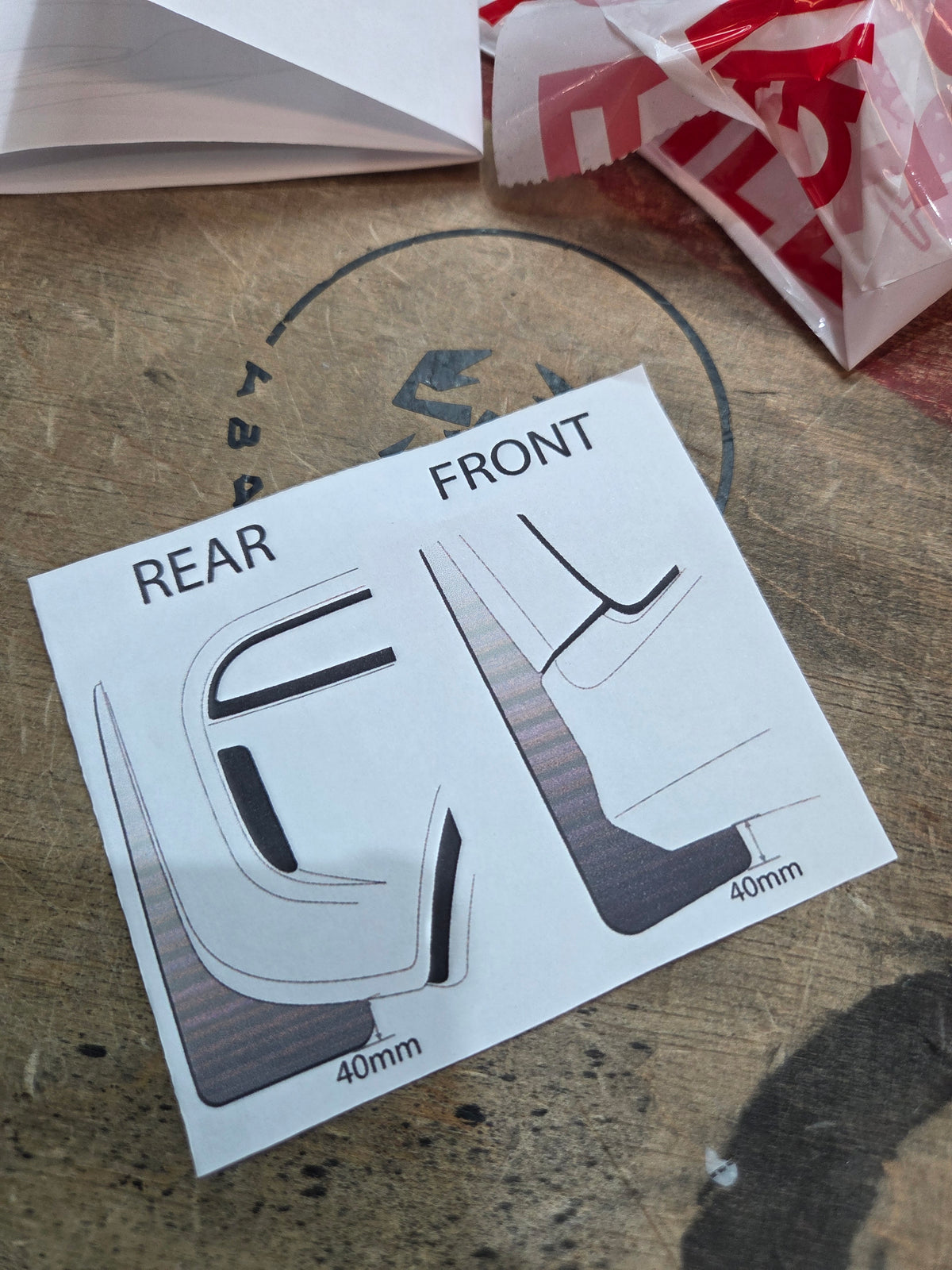 Abarth 500 All Model (4) Set CNC Carbon Fiber Mudguards Flaps Genuine Small or Large