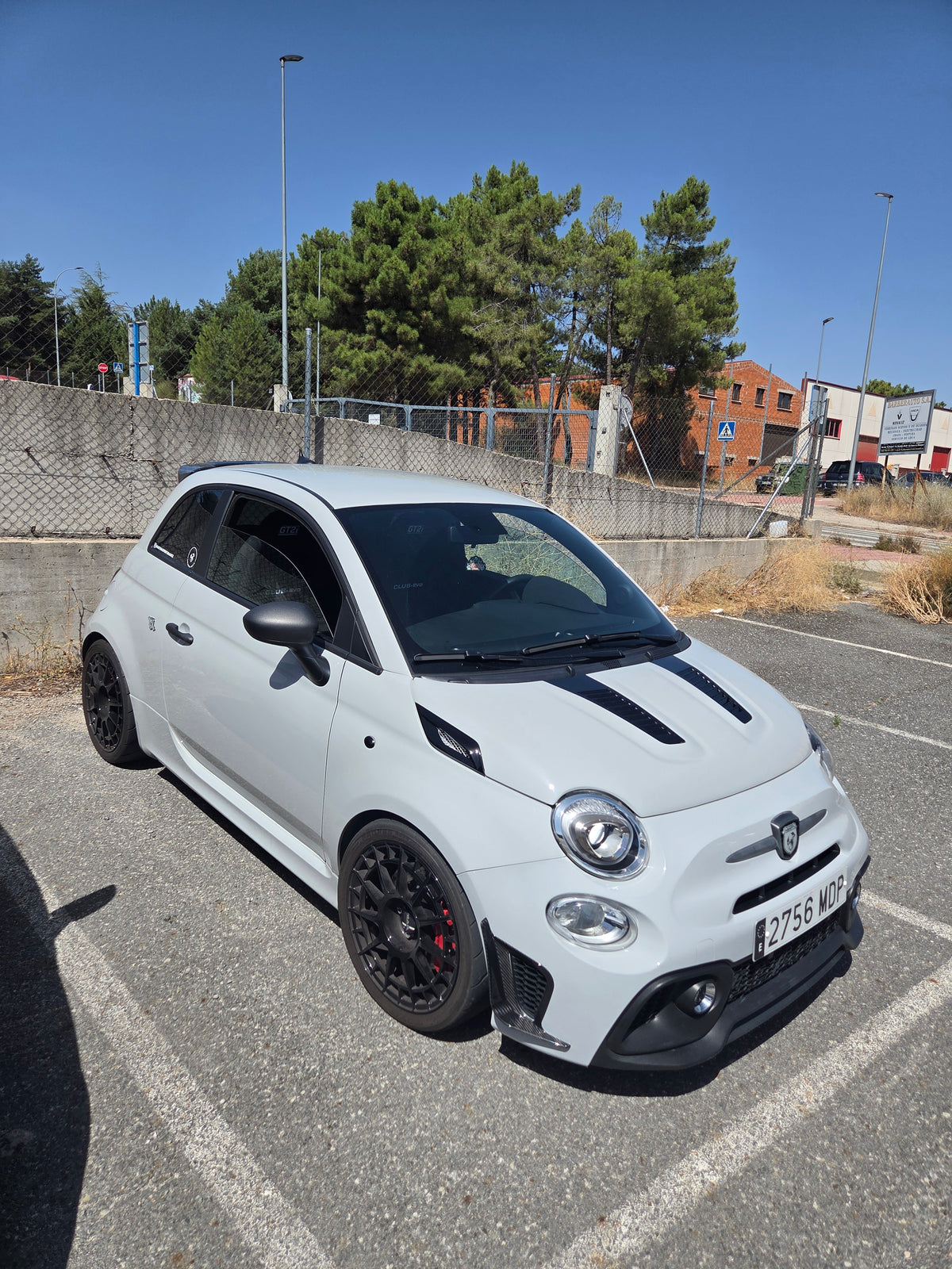 Abarth 2016+ Restyling Carbon Fiber (2) Flap Canard Side Grille Extreme Rejilla Lateral Alerones