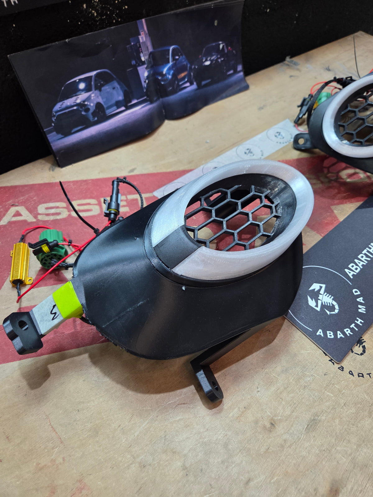 Abarth 500 All Model Custom Led Painted DRL Daylights Diurnos Faros Lights