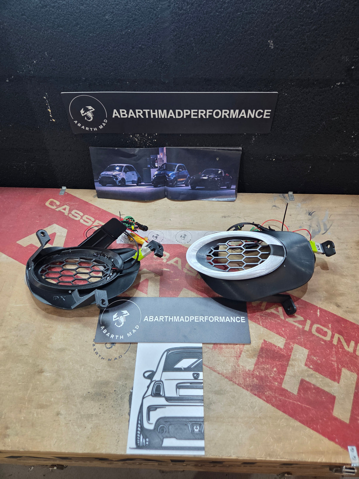 Abarth 500 All Model Custom Led Painted DRL Daylights Diurnos Faros Lights
