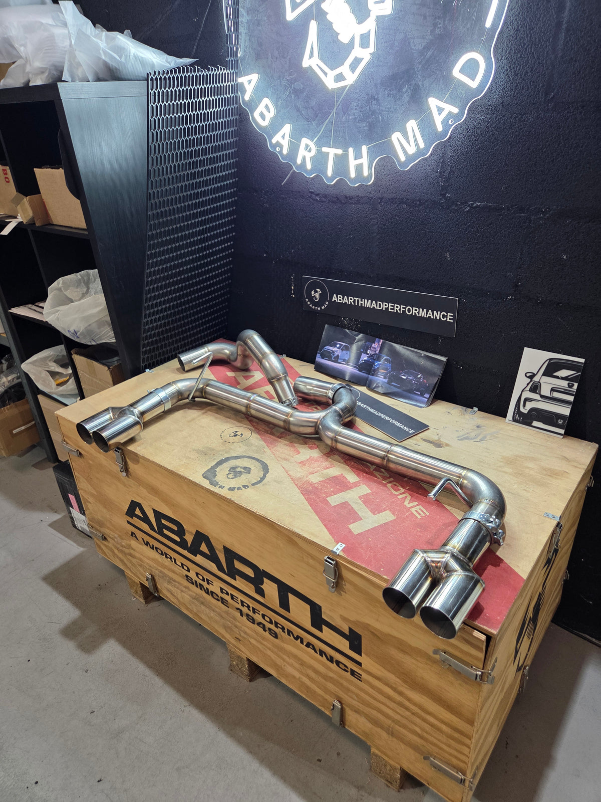 Abarth 500 All Model Rear Exhaust Straight Free Flow Exhaust Bombardone Type 104/114/121 Akrapovic