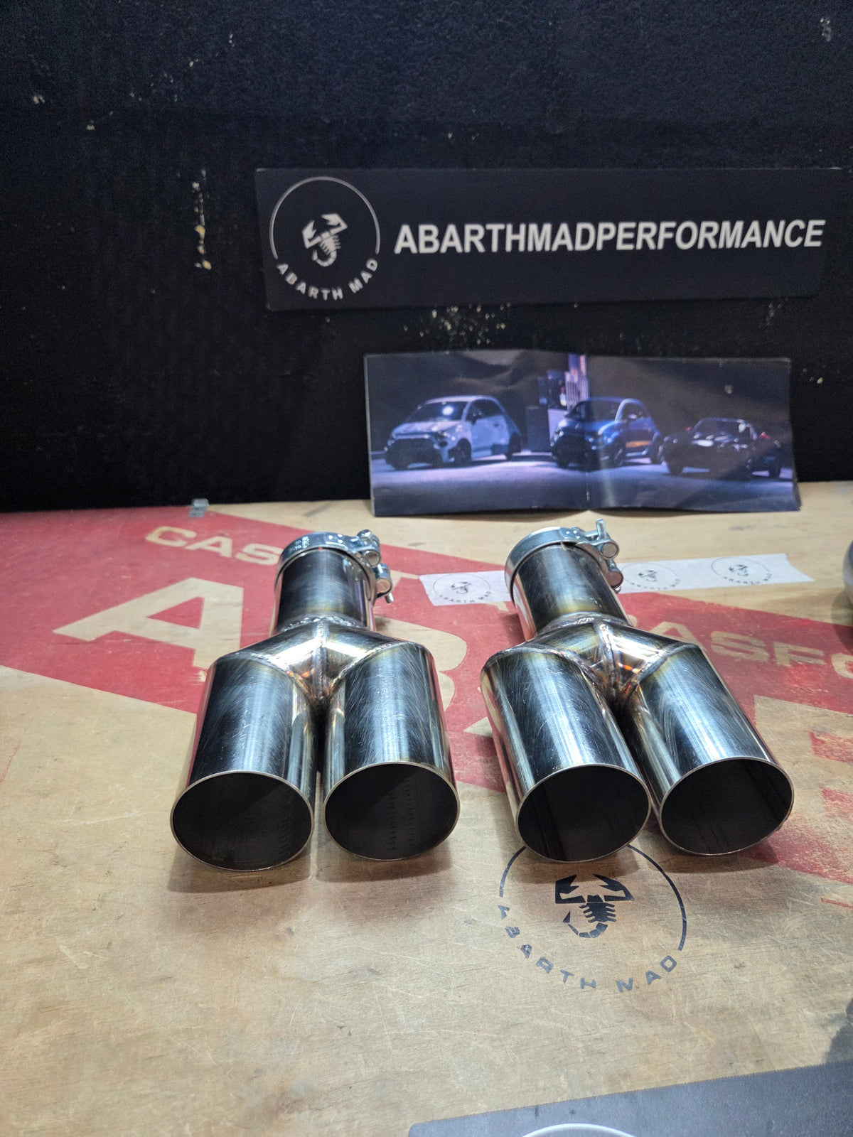 Abarth 500 All Model Rear Exhaust Straight Free Flow Exhaust Bombardone Type 104/114/121 Akrapovic