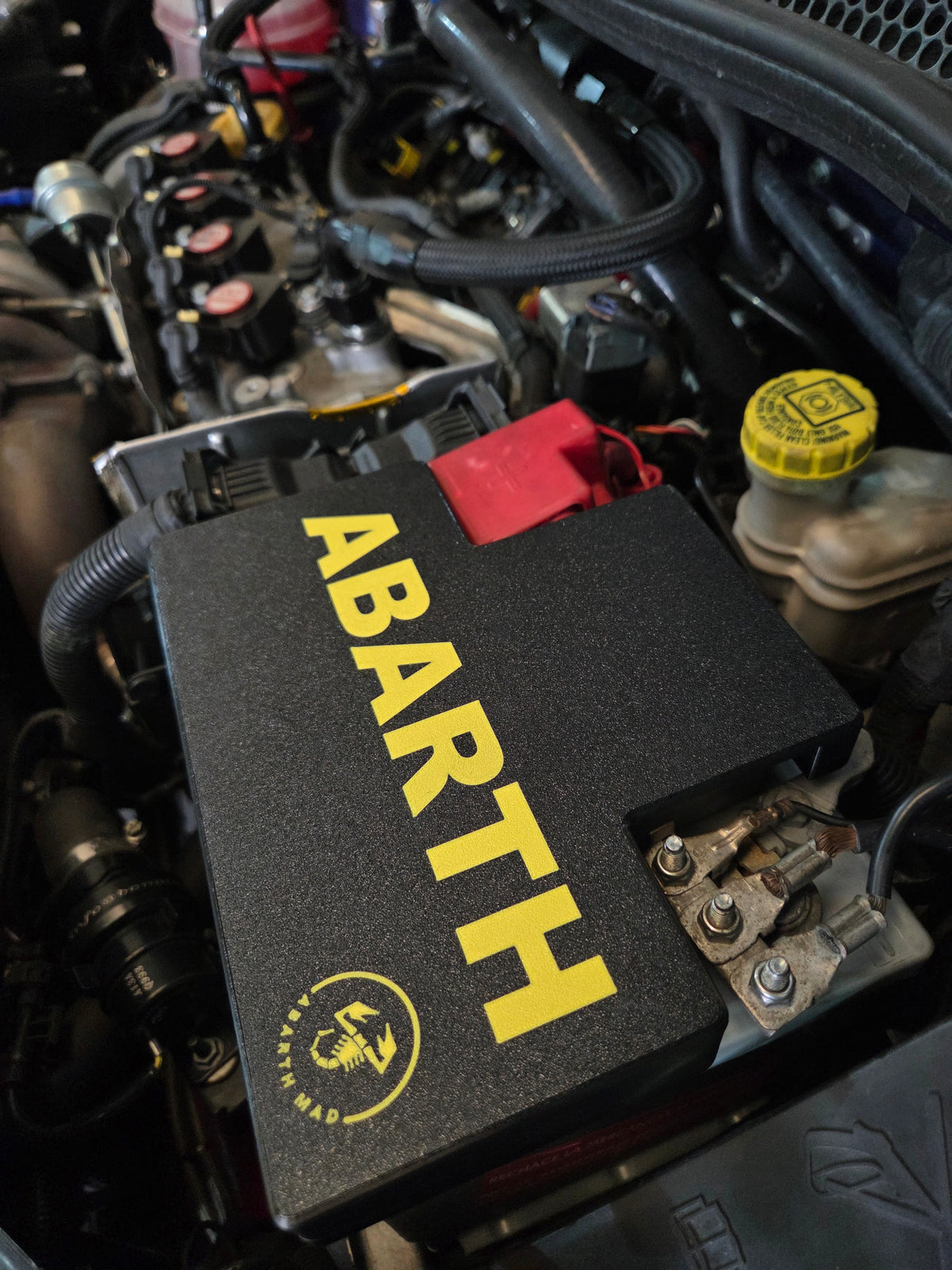Abarth Fiat 500 3D Battery Cover Batería Cubierta Piece Custom