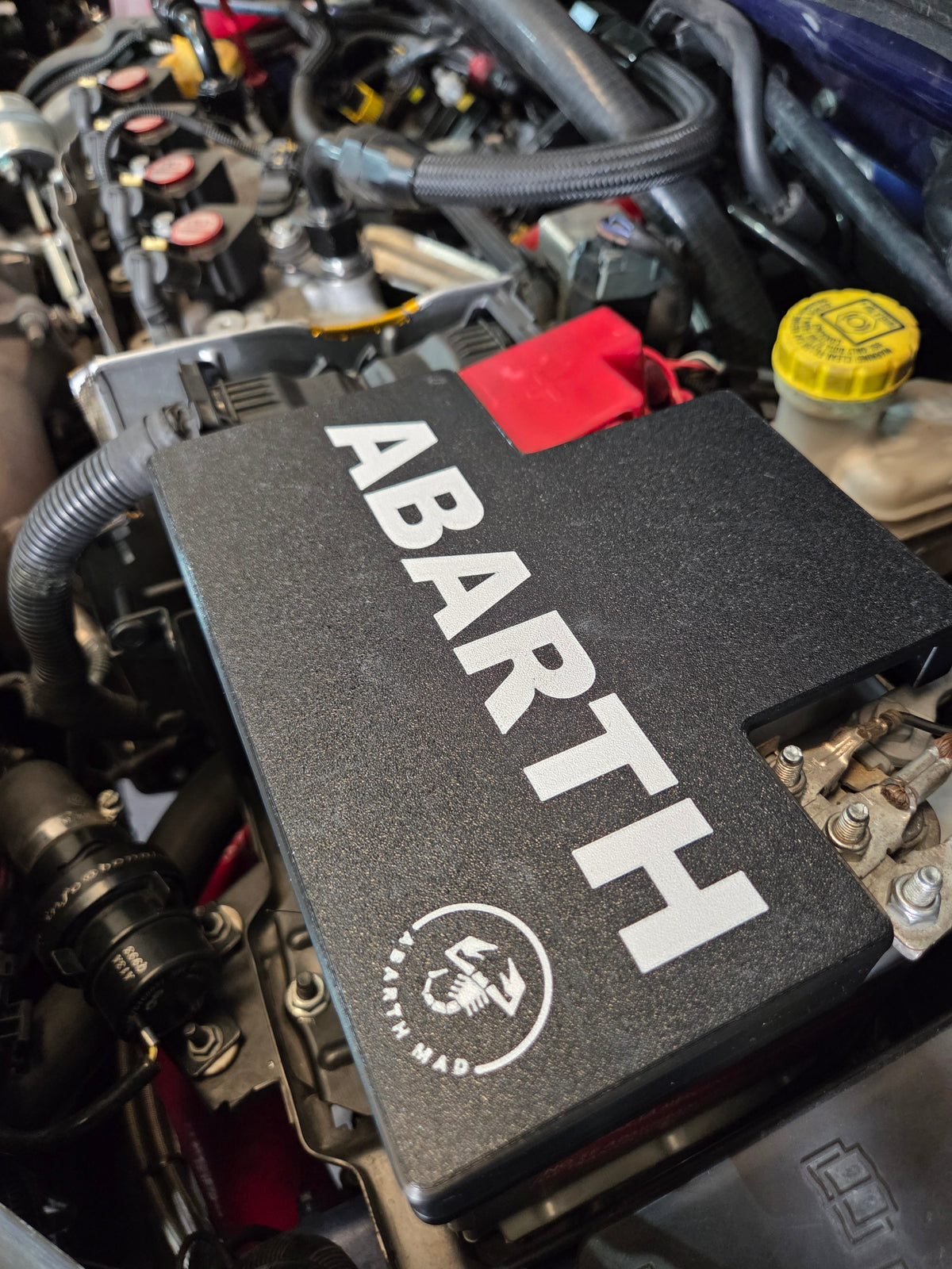 Abarth Fiat 500 3D Battery Cover Batería Cubierta Piece Custom