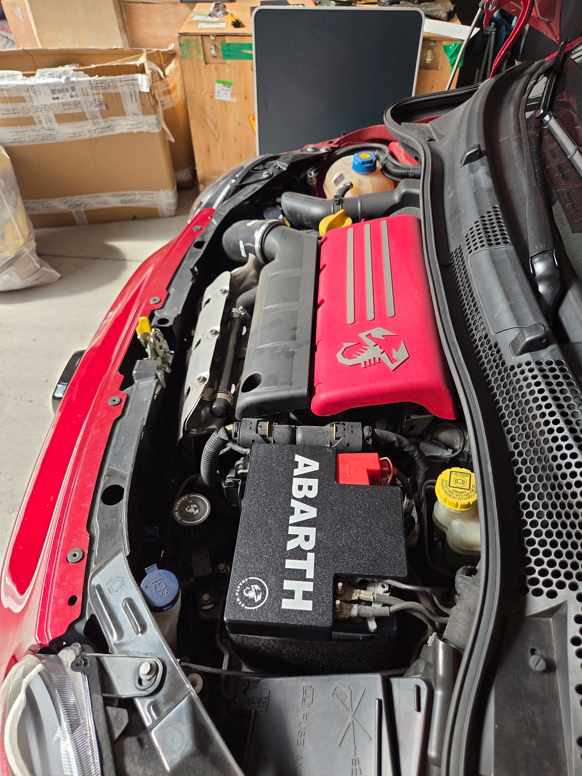 Abarth Fiat 500 3D Battery Cover Batería Cubierta Piece Custom