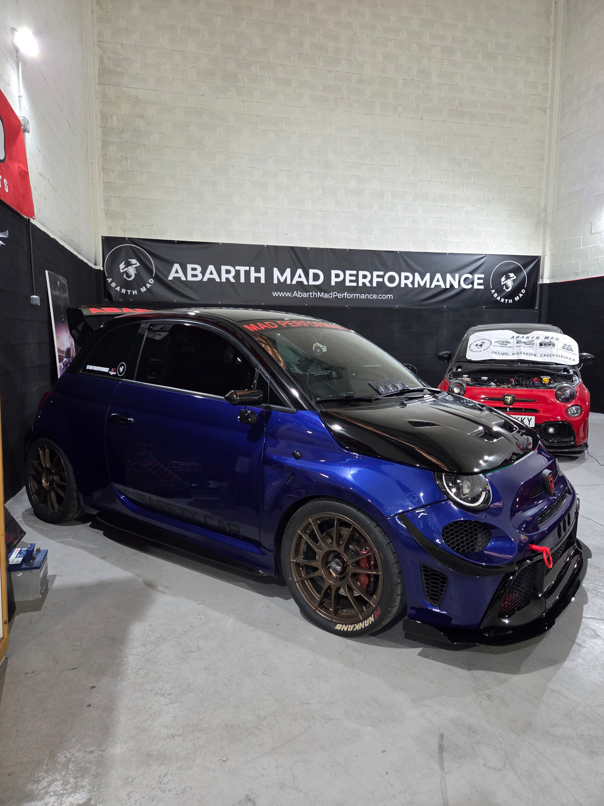 Abarth 500 All Model Side Skirts (2) Extended 2.0 Biposto Style Racing Taloneras Minigonne