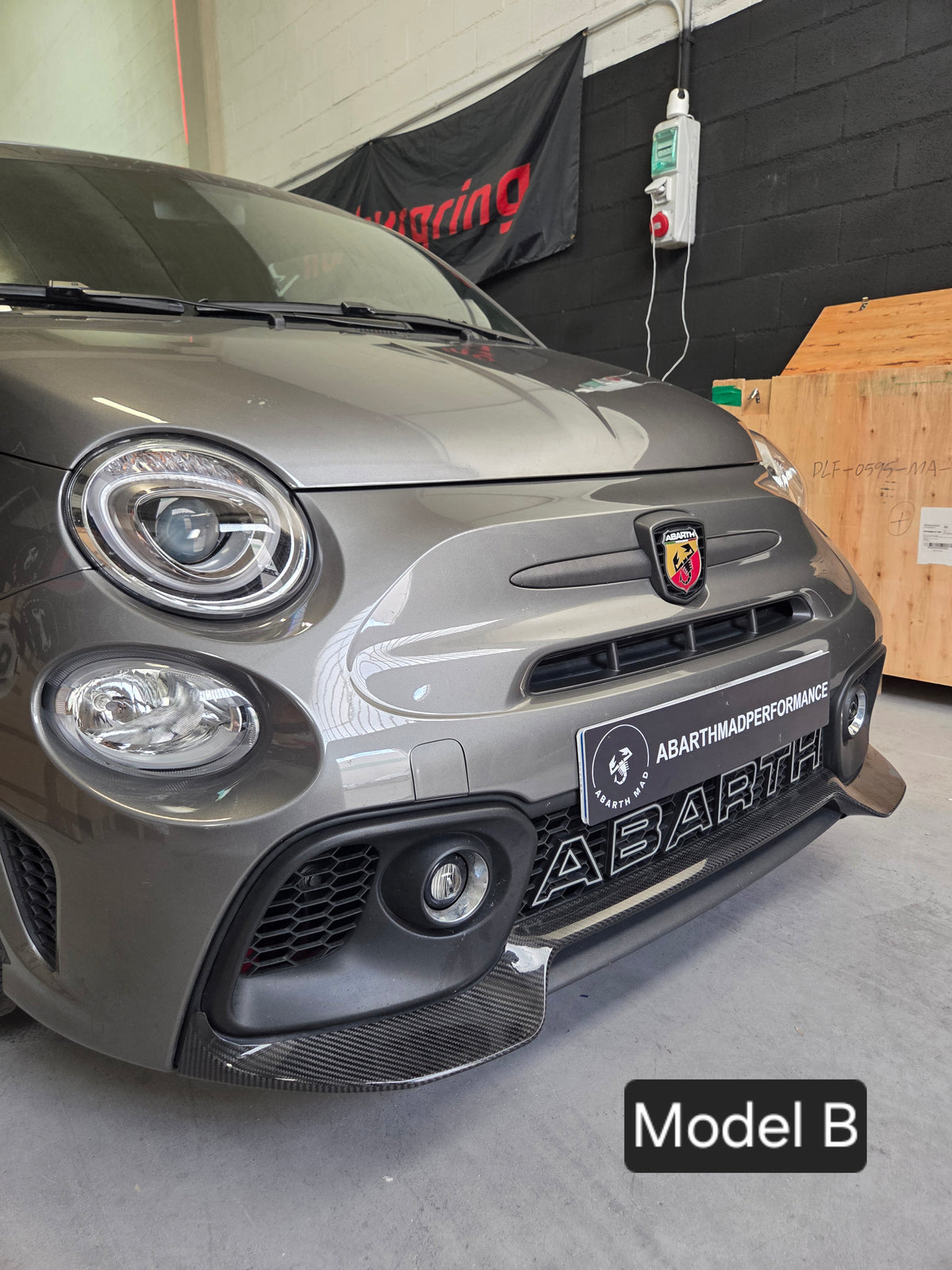 Abarth 2016+ Restyling Prolongación Extended Splitter Lip Fiber or Carbon Fiber Labio