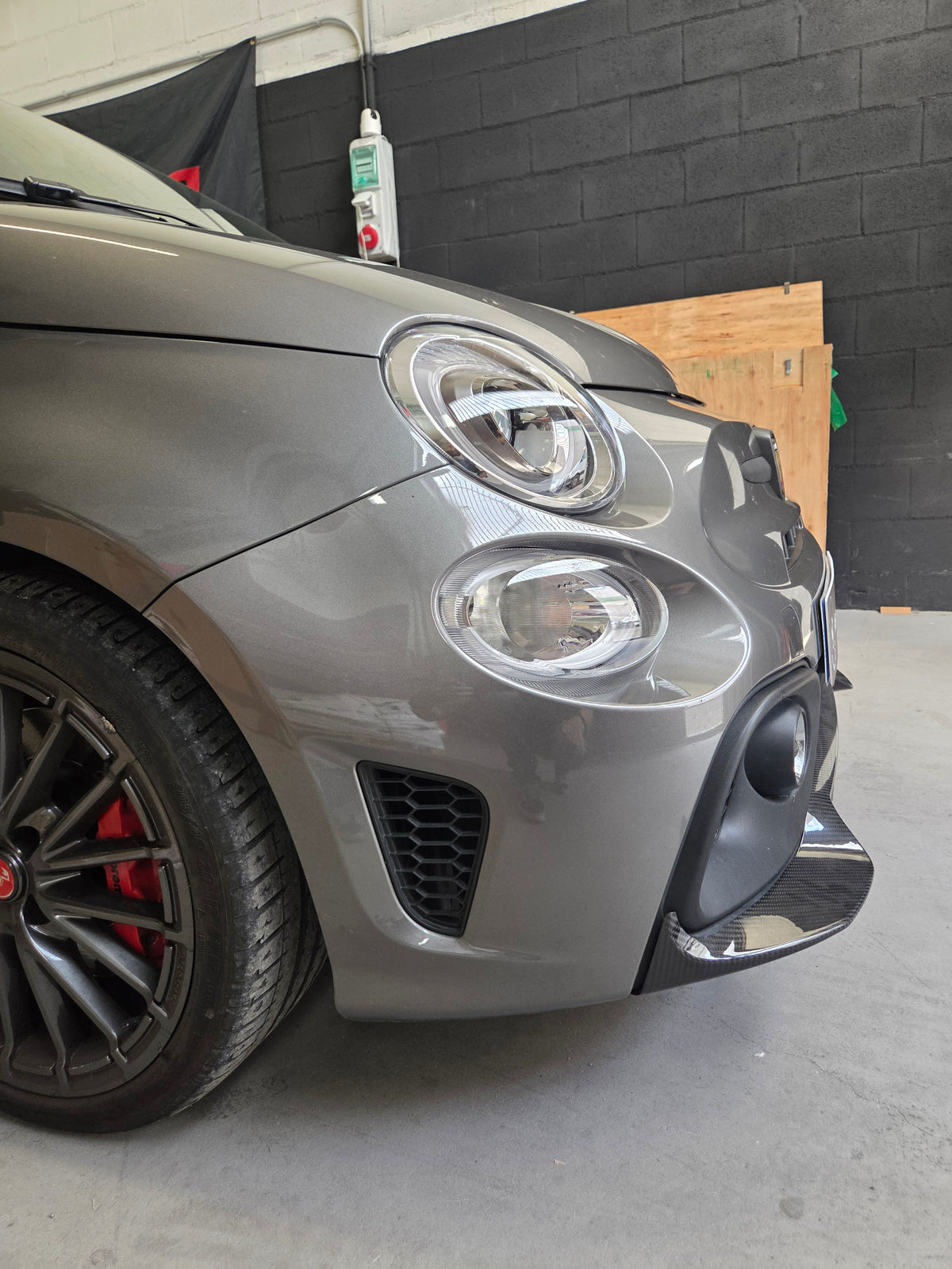 Abarth 2016+ Restyling Prolongación Extended Splitter Lip Fiber or Carbon Fiber Labio