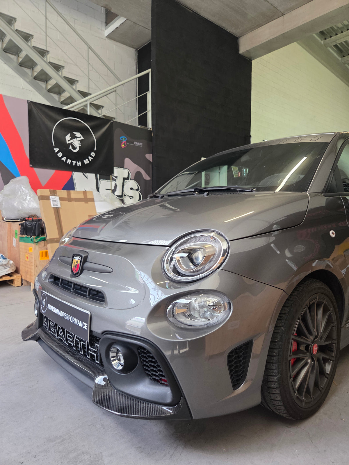 Abarth 2016+ Restyling Prolongación Extended Splitter Lip Fiber or Carbon Fiber Labio