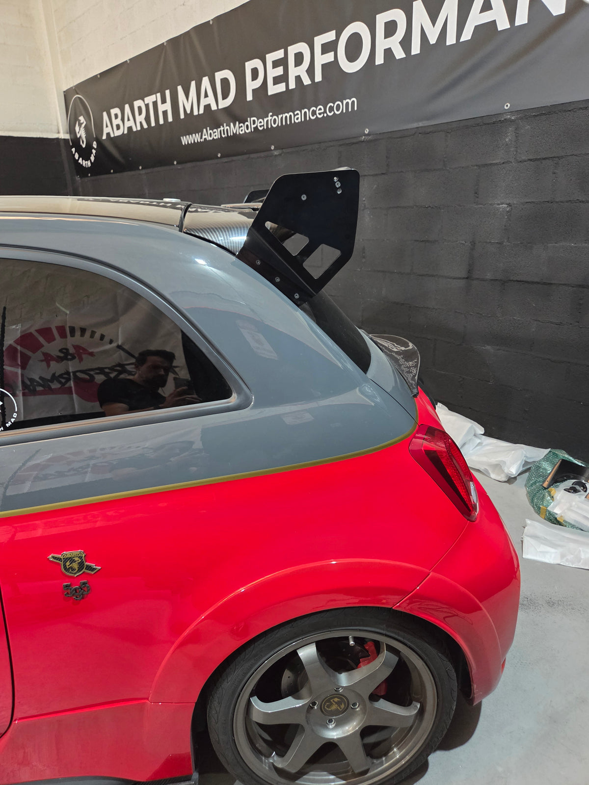Abarth Fiat 500 All Model Trunk Mid RS Spoiler Carbon Fiber or Fiberglass FRP Alerón Visera Mediana