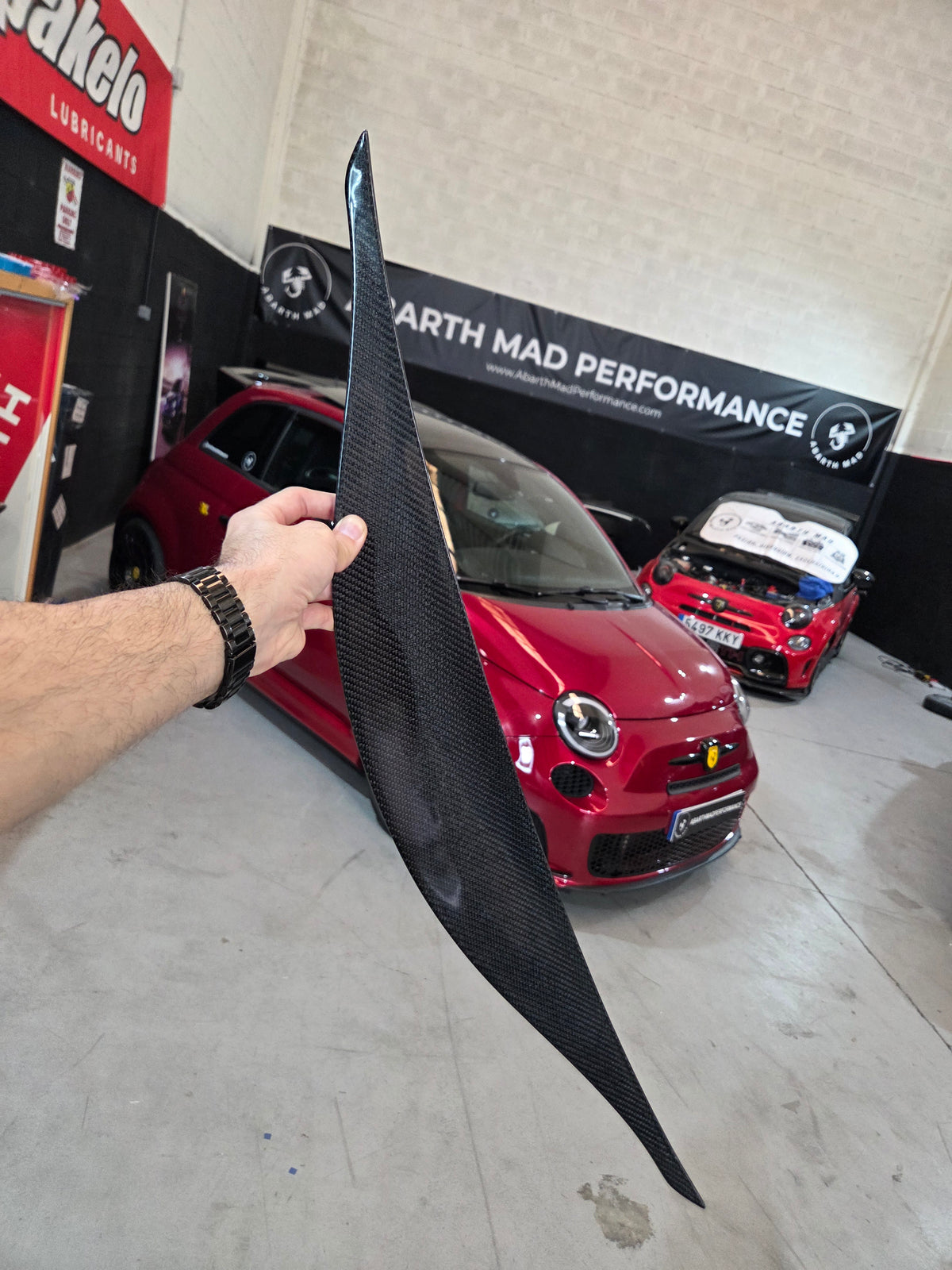 Abarth Fiat 500 All Model Trunk Mid RS Spoiler Carbon Fiber or Fiberglass FRP Alerón Visera Mediana