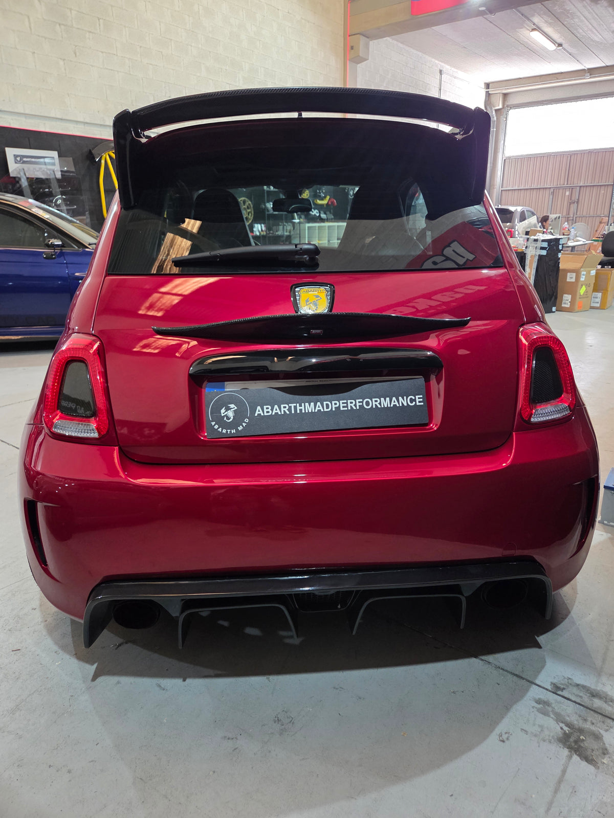 Abarth Fiat 500 All Model Trunk Mid RS Spoiler Carbon Fiber or Fiberglass FRP Alerón Visera Mediana