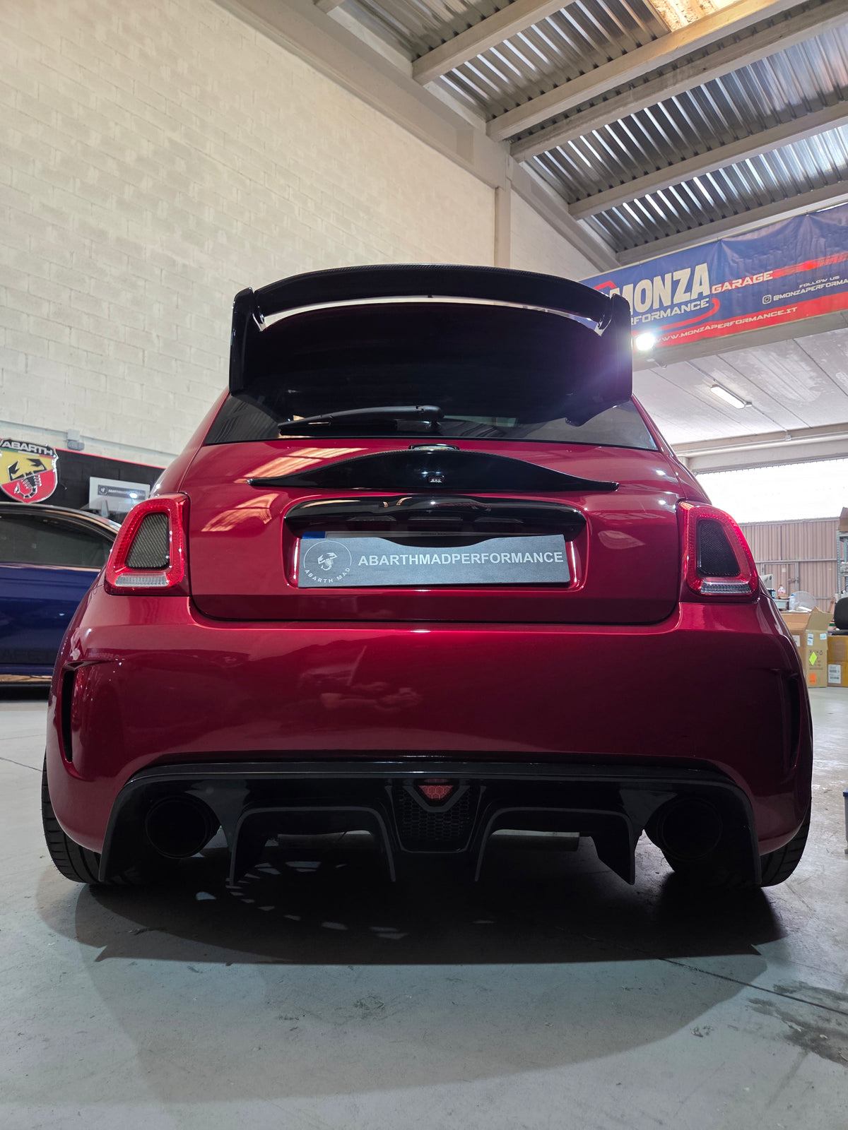 Abarth Fiat 500 All Model Trunk Mid RS Spoiler Carbon Fiber or Fiberglass FRP Alerón Visera Mediana