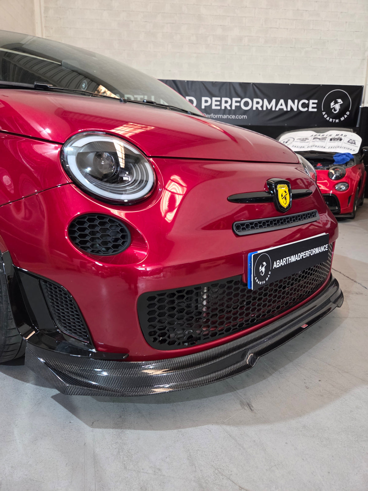 Abarth 500 Pre Restyling 2008-2016 Series 3 Carbon Fiber Front Splitter Lip Labio Delantero