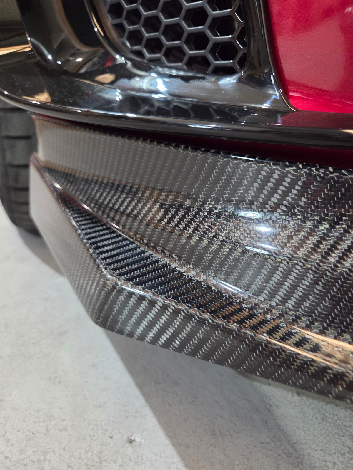 Abarth 500 Pre Restyling 2008-2016 Series 3 Carbon Fiber Front Splitter Lip Labio Delantero