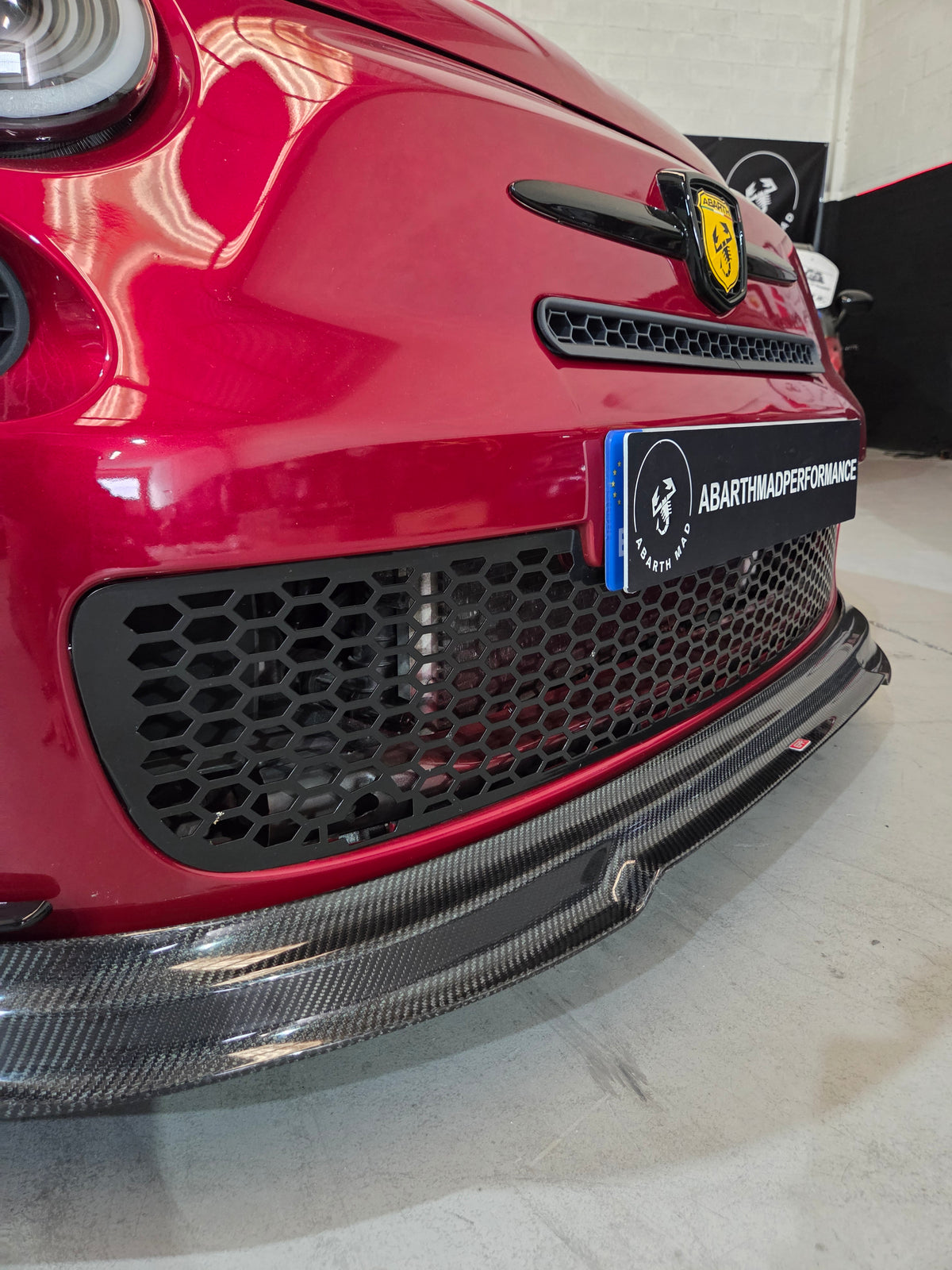 Abarth 500 Pre Restyling 2008-2016 Series 3 Carbon Fiber Front Splitter Lip Labio Delantero