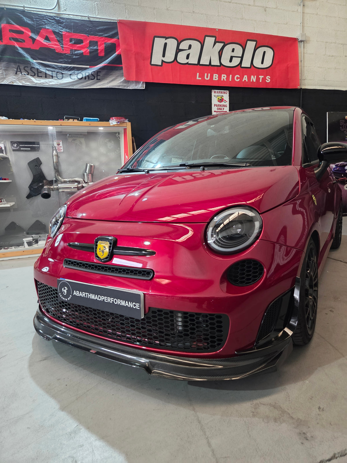 Abarth 500 Pre Restyling 2008-2016 Series 3 Carbon Fiber Front Splitter Lip Labio Delantero
