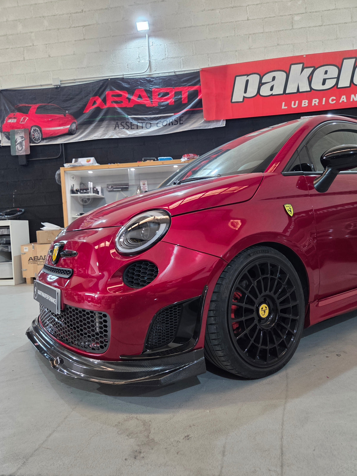 Abarth 500 Pre Restyling 2008-2016 Series 3 Carbon Fiber Front Splitter Lip Labio Delantero